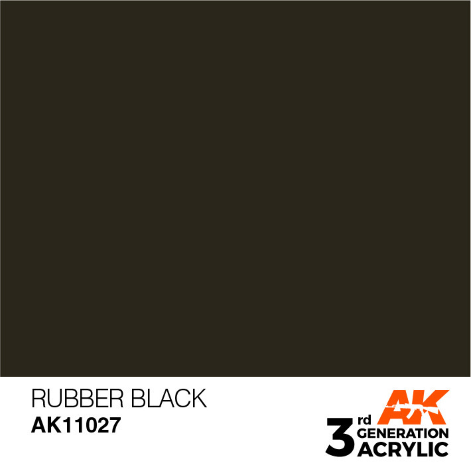 AK Interactive 3rd Gen Acrylic Paint (17ml) 11027 Rubber Black