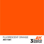 AK Interactive 3rd Gen Acrylic Paint (17ml) 11081 Fluorescent Orange