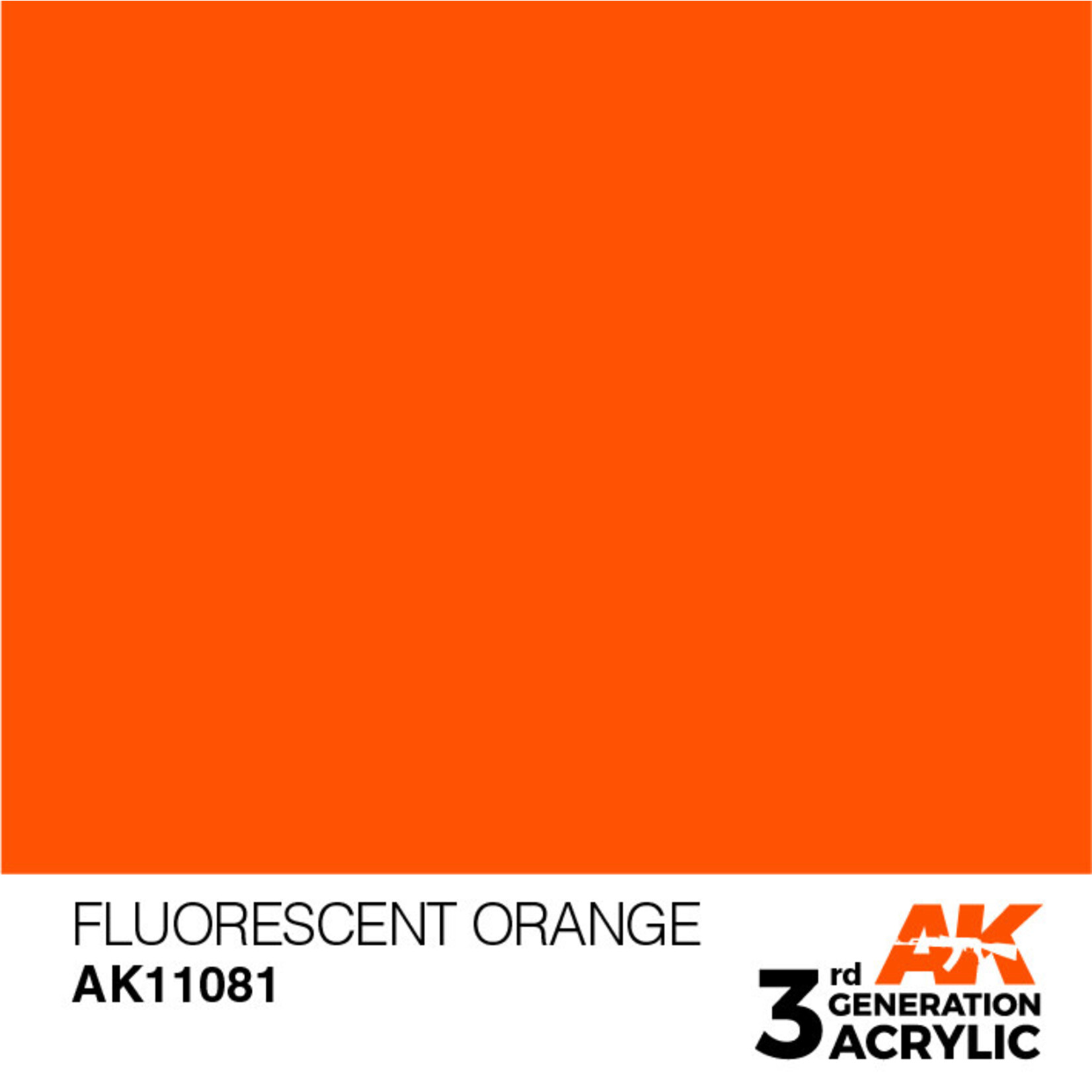 AK Interactive 3rd Gen Acrylic Paint (17ml) 11081 Fluorescent Orange