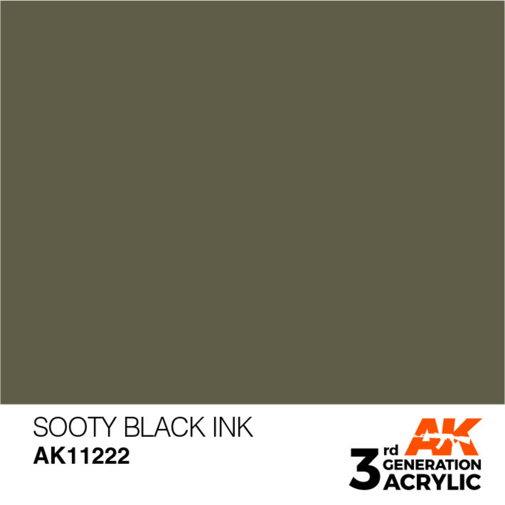 AK Interactive 3rd Gen Acrylic Paint (17ml) 11222 Sooty Black INK