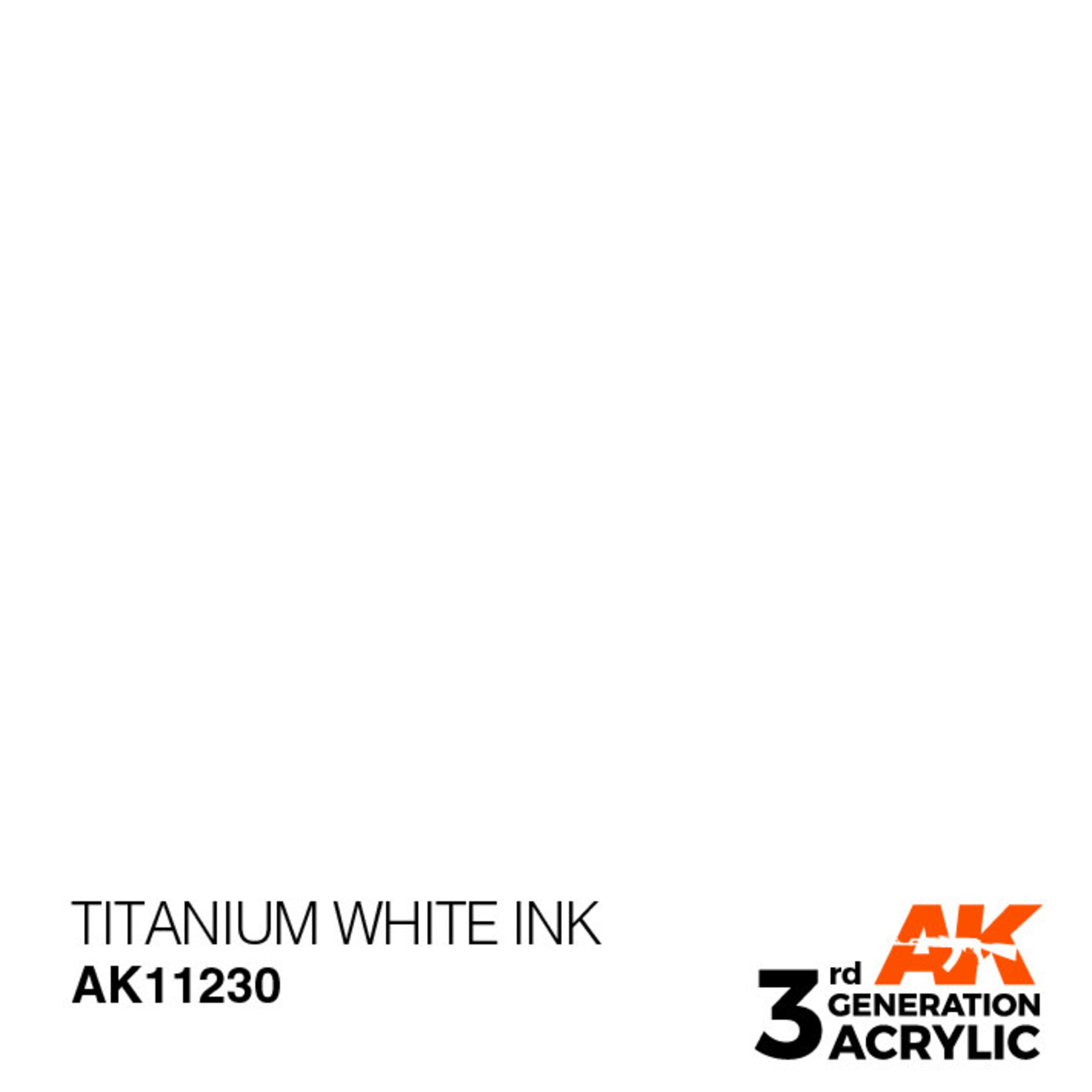 AK Interactive 3rd Gen Acrylic Paint (17ml) 11230 Titanium White INK