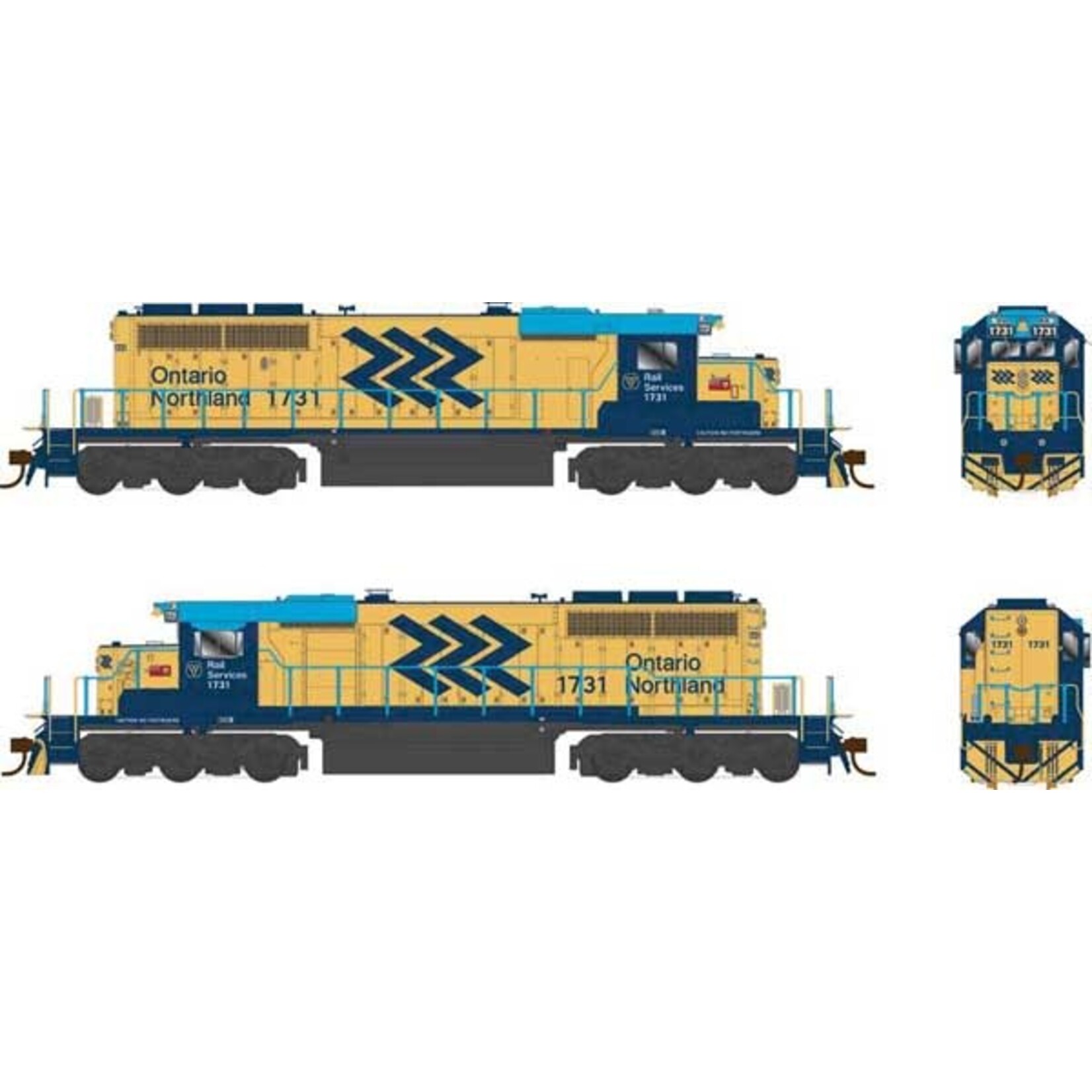 Bowser Trains HO GMD SD40-2 Ontario Northland #1733