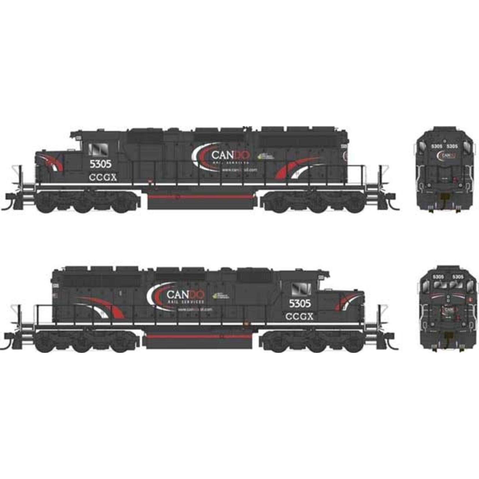 Bowser Trains HO GMD SD40-2 ando Rail Services #5305