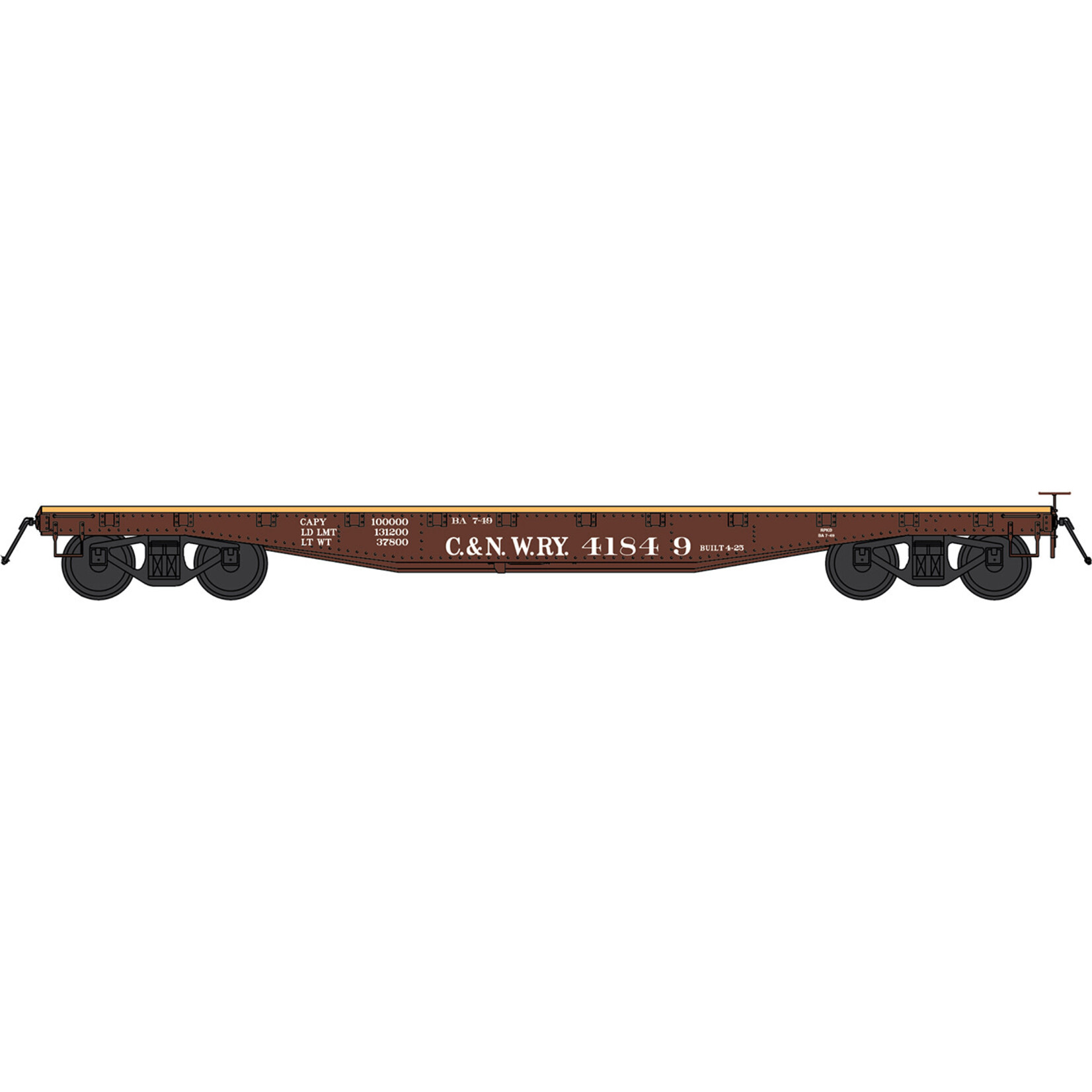 Intermountain HO 42' Fish Belly Flatcar - C & NW