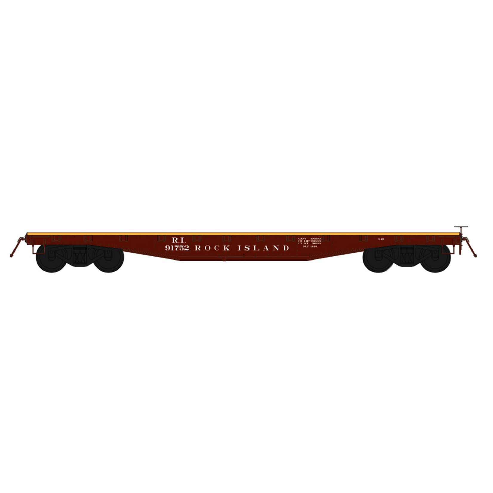 Intermountain HO 42' Fish Belly Flatcar - Rock Island