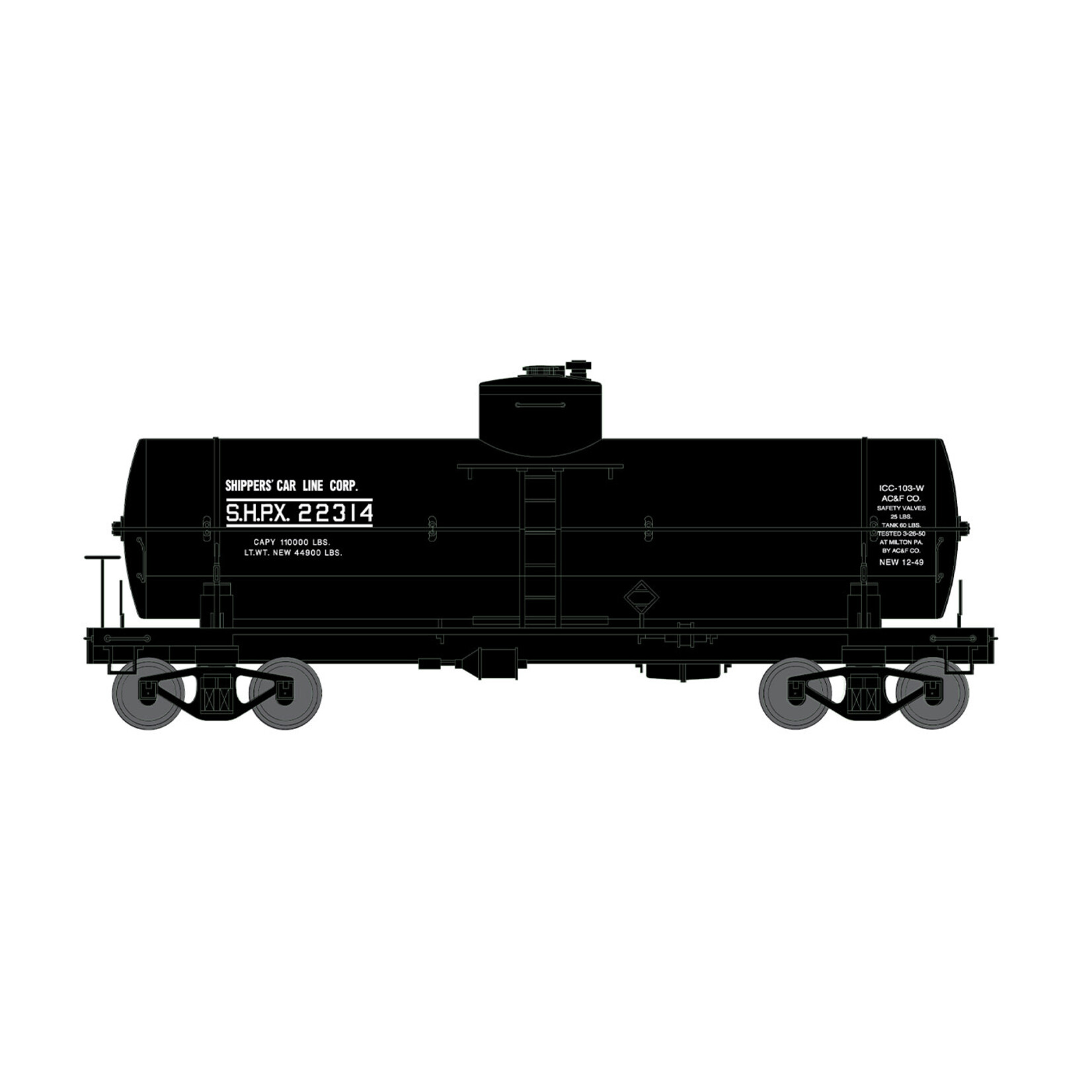 Intermountain HO 10K Gal Welded Tank Cars - Shippers Car Line