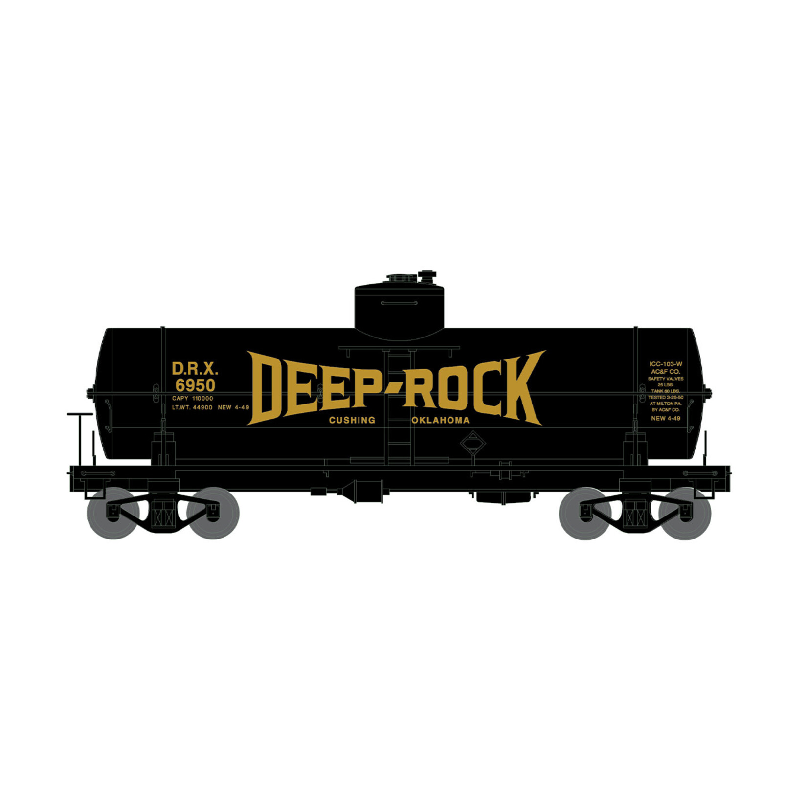 Intermountain HO 10K Gal Welded Tank Cars - Deep Rock