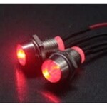 Hobby Details 1/10 LED Light (Red) w/ Mount 5-8V, 5mm Receiver Plug (2)
