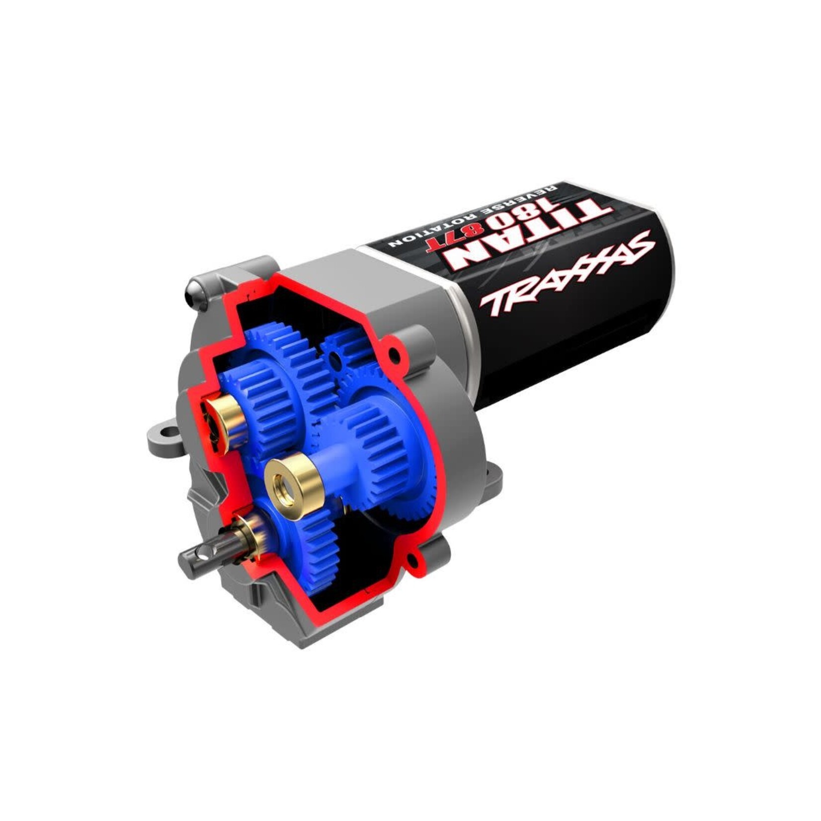 Traxxas Transmission, complete (speed gearing) (9.7:1 reduction ratio) c/w Titan® 87T motor