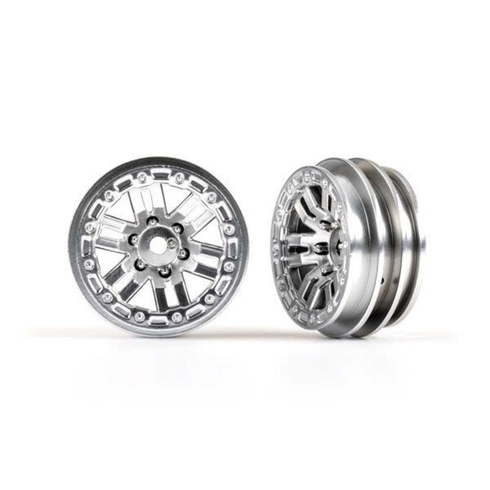 Traxxas Wheels, 1.0" (satin chrome) (2)