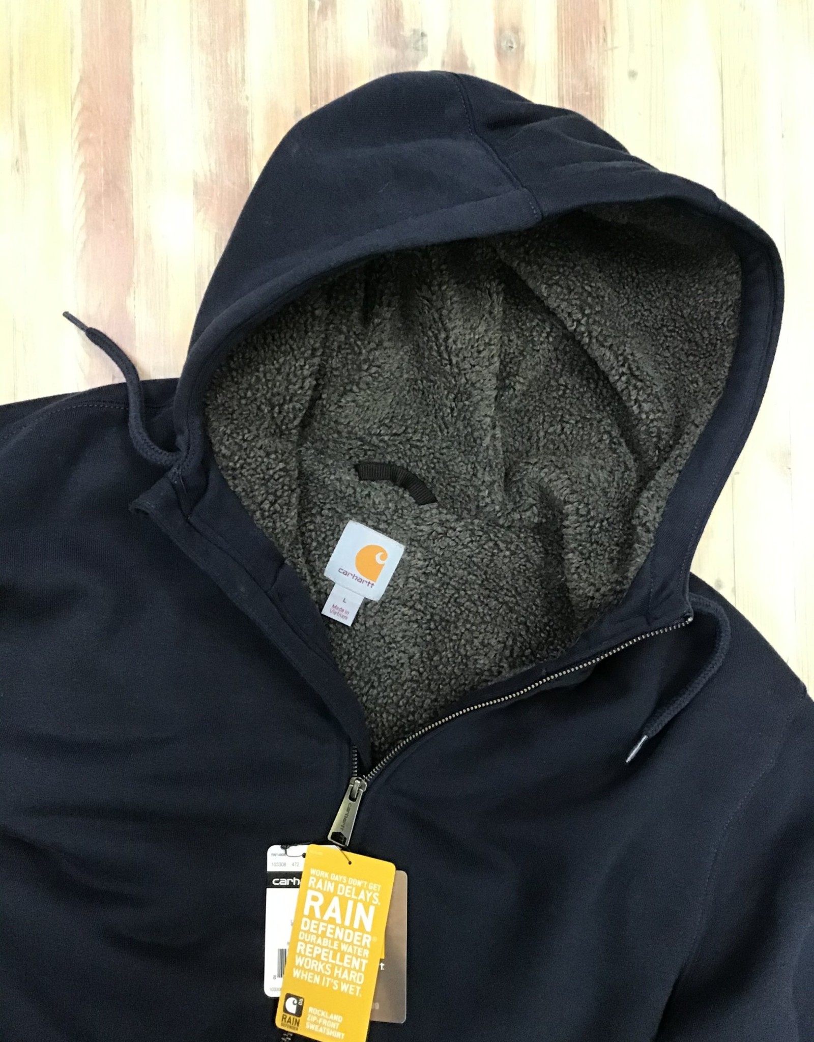 Carhartt Mens Rain Defender® Relaxed Fit Midweight Sherpa-Lined Full-Zip  Sweatshirt : : Clothing, Shoes & Accessories