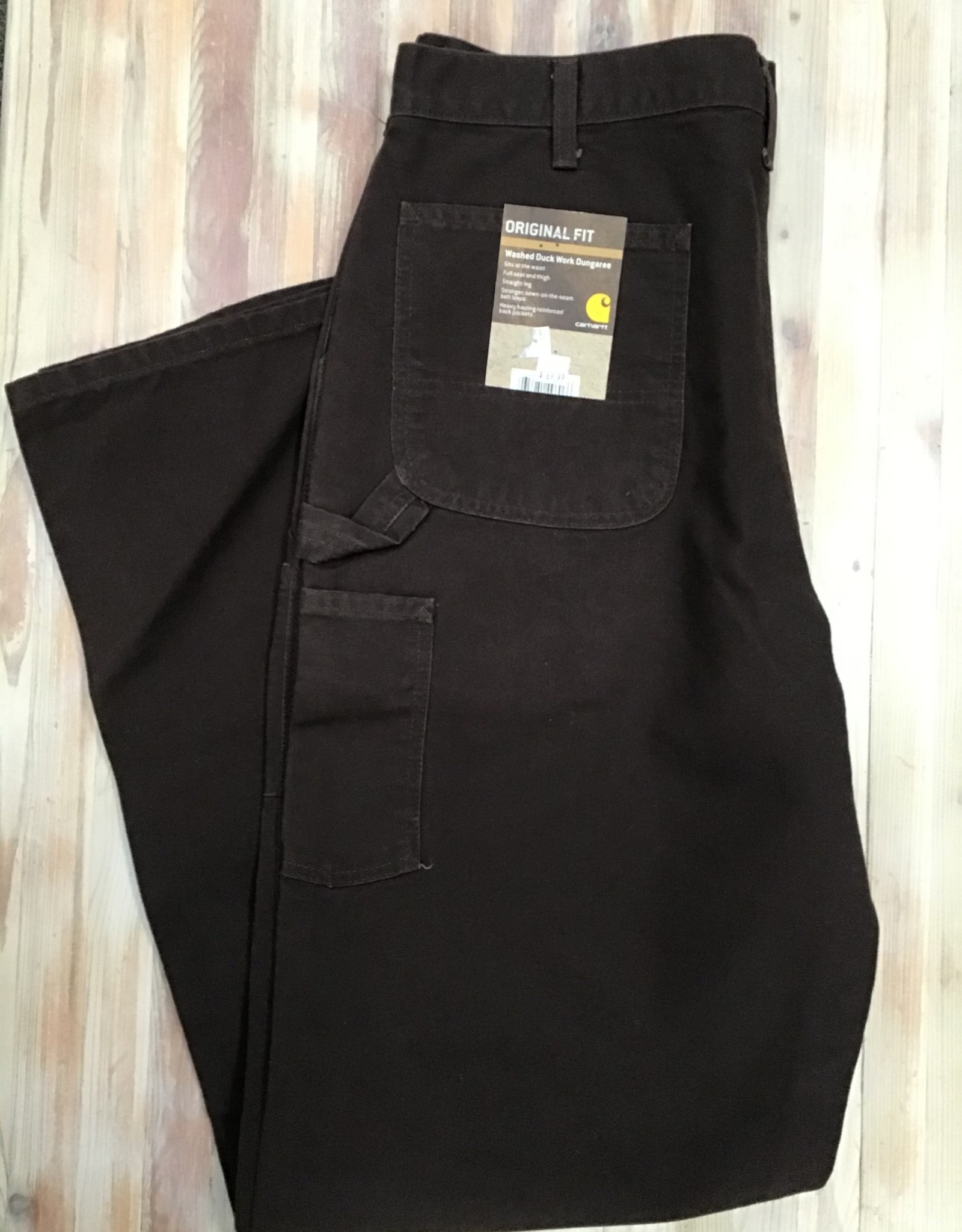 CARHARTT 383-51 32X32 LIGHTWEIGHT DUNGAREE FIT BROWN WORK PANTS Good Cond C*