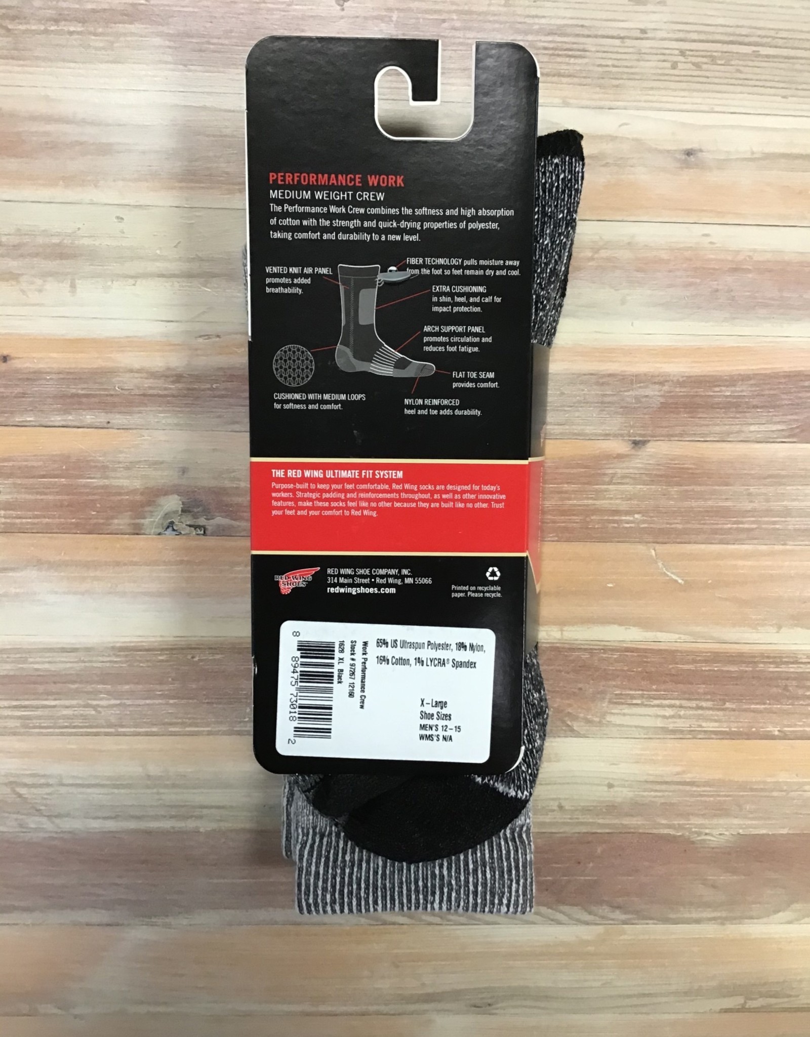 Red Wing Available In Store ONLY - Red Wing 97267  Performance Work Socks Men’s