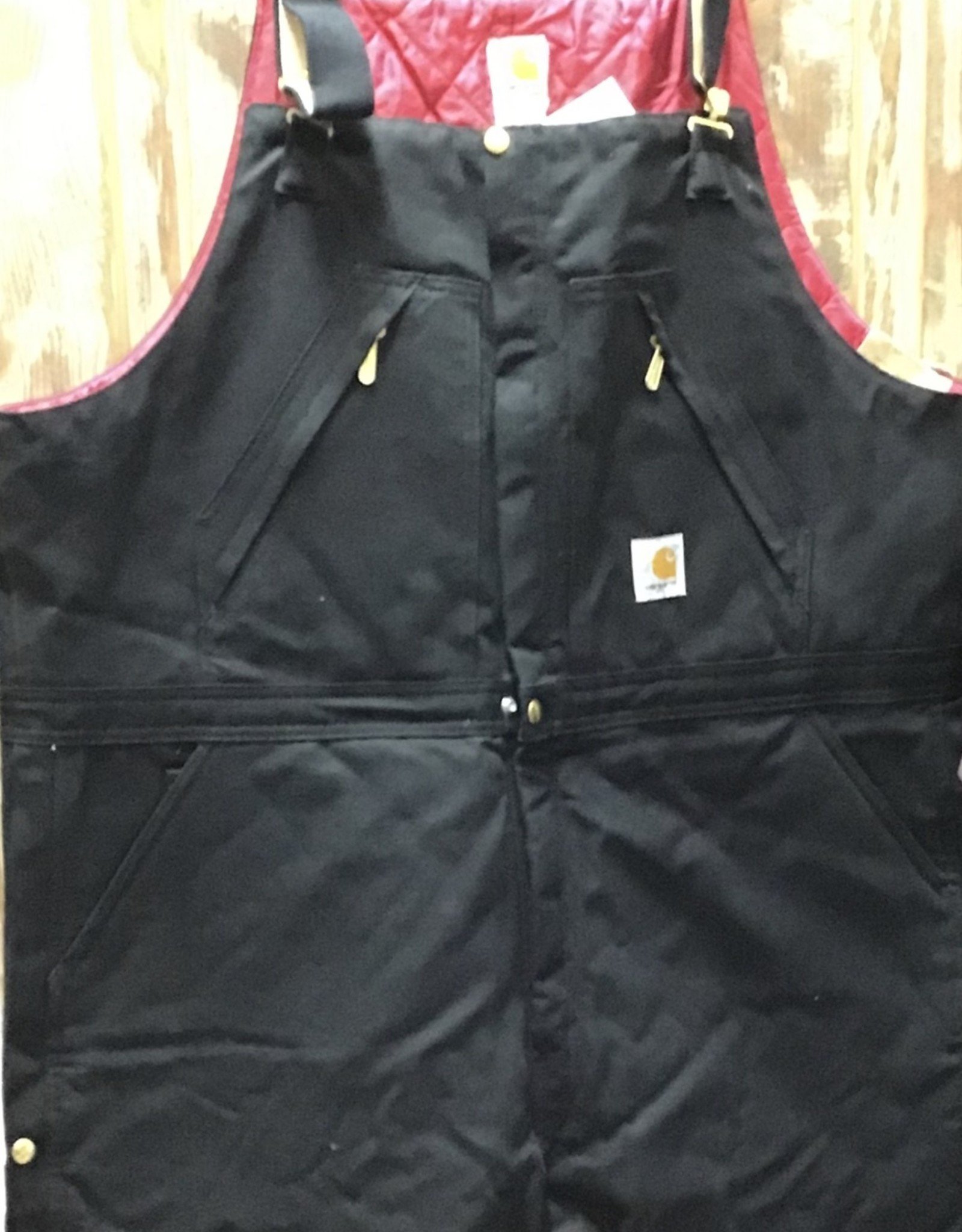 Carhartt Men's Quilt Lined Zip To Waist Bib Overalls R38