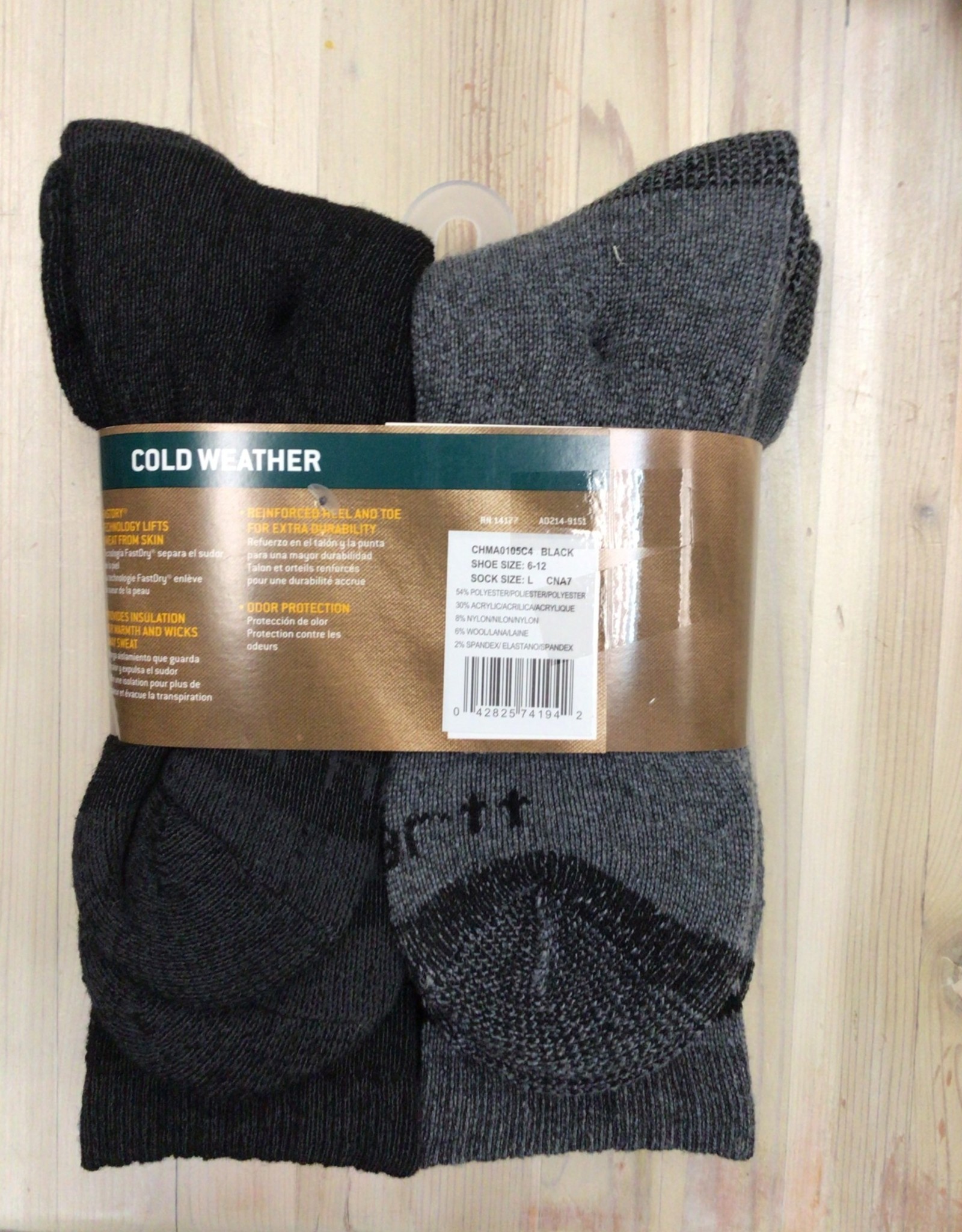 Carhartt Carhartt Cold Weather Wool Blend Crew Sock 4Pk Men's