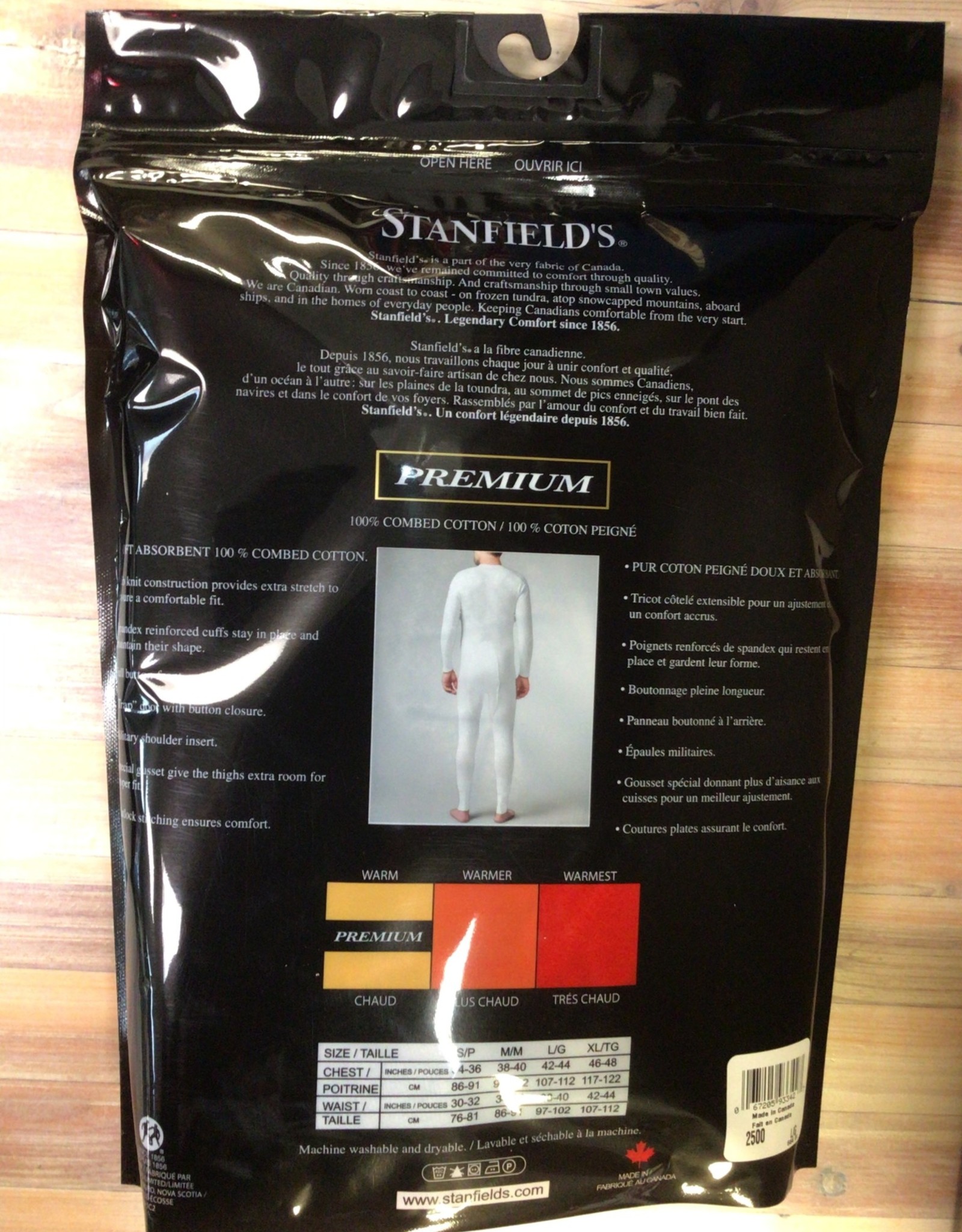 Stanfield's Premium Cotton Long Sleeve Combination Underwear Men's - Shoes  & M'Orr