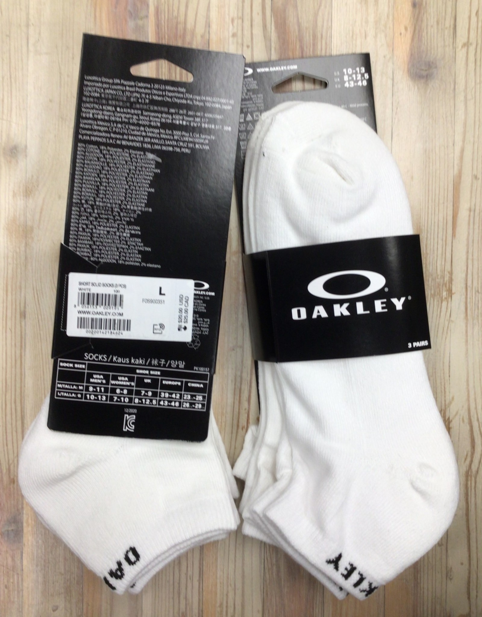 Oakley Oakley Short Solid Sock 3 pk Unisex