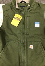 Carhartt Carhartt 104224 Relaxed Fit Washed Duck Lined Mock Neck Vest Ladies’