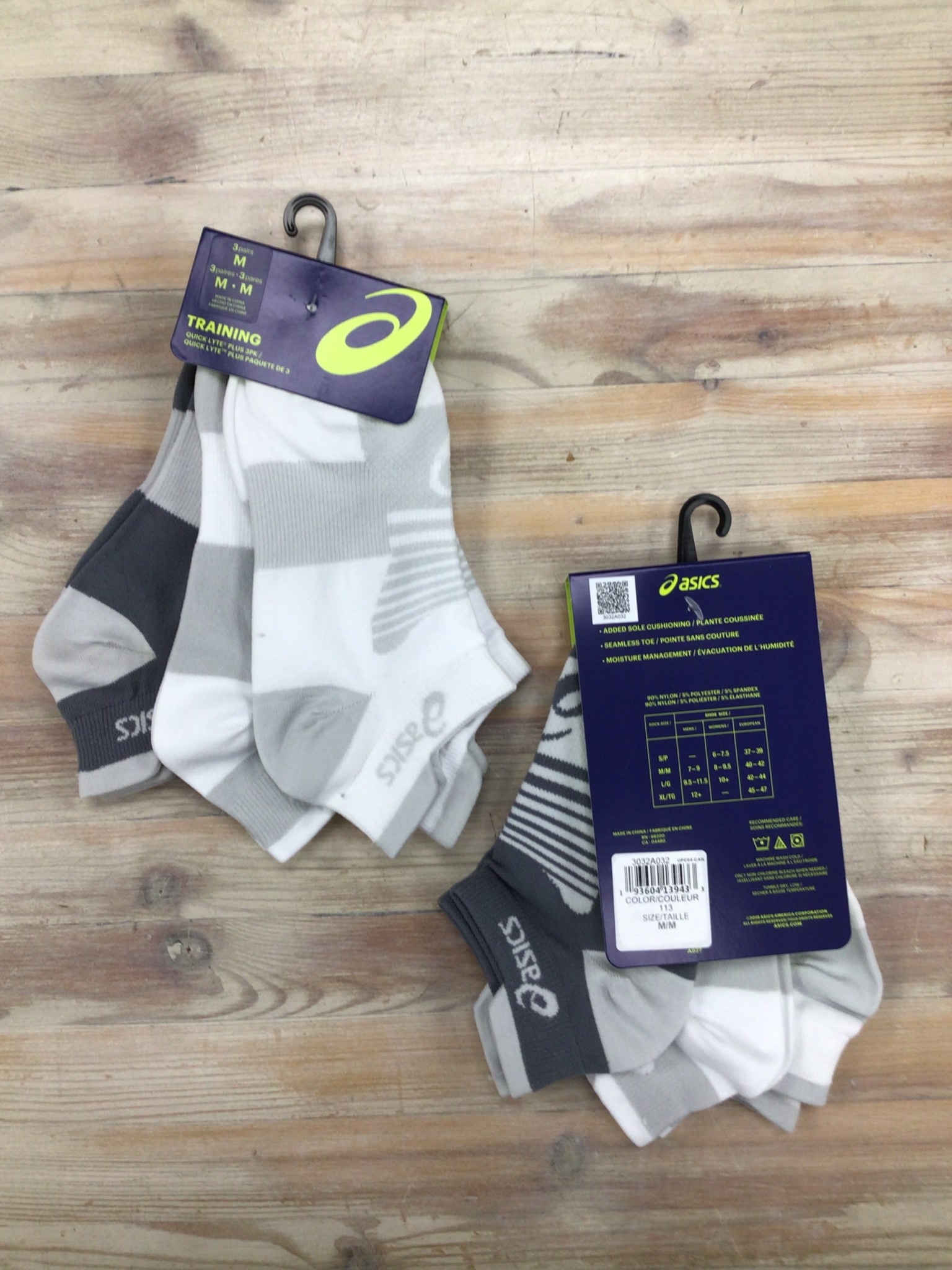 ASICS 3032A032 Quick Lyte Plus 3-pack Socks Ladies