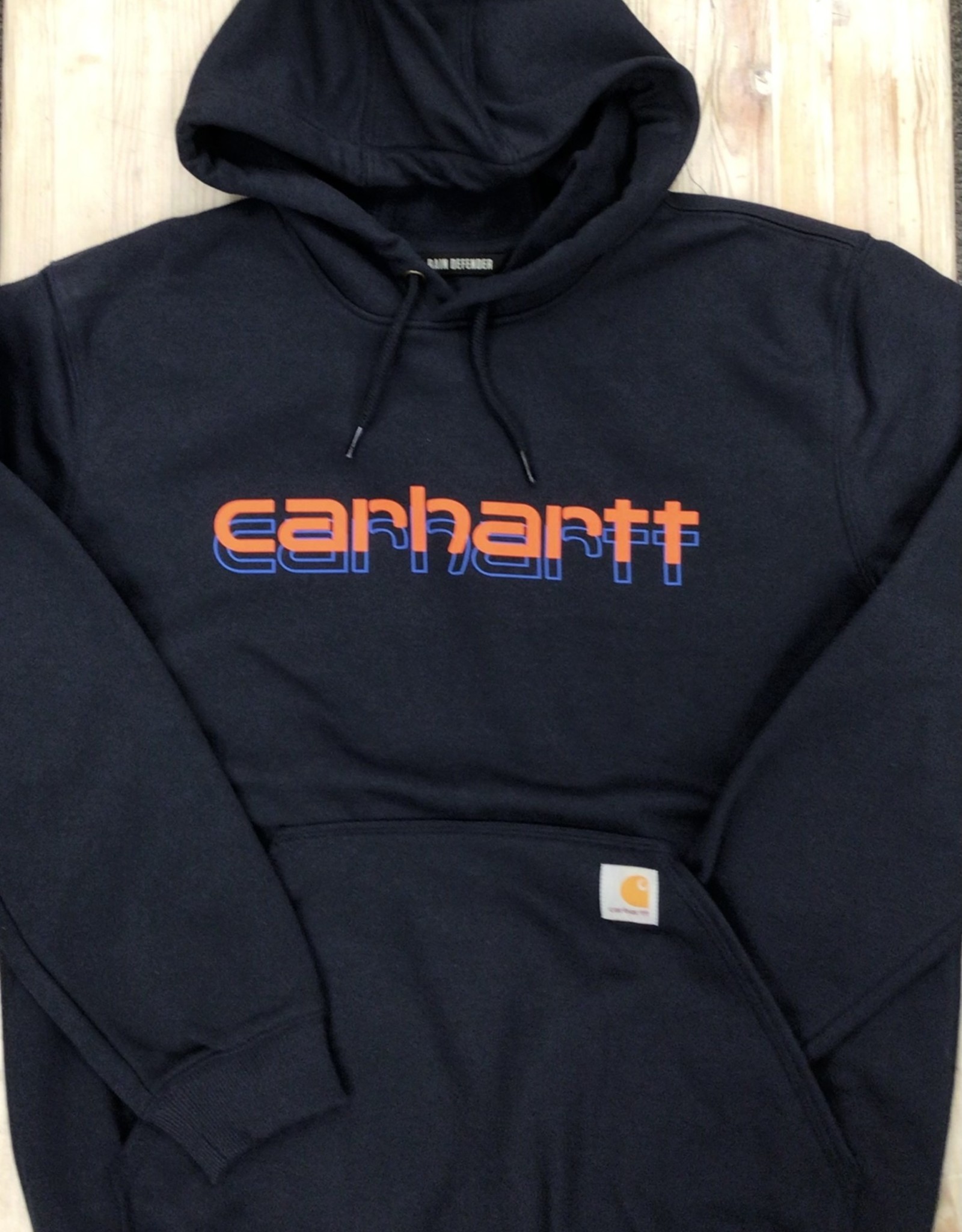 Carhartt Men's Rain Defender Loose Fit Midweight Chest Logo Graphic  Sweatshirt