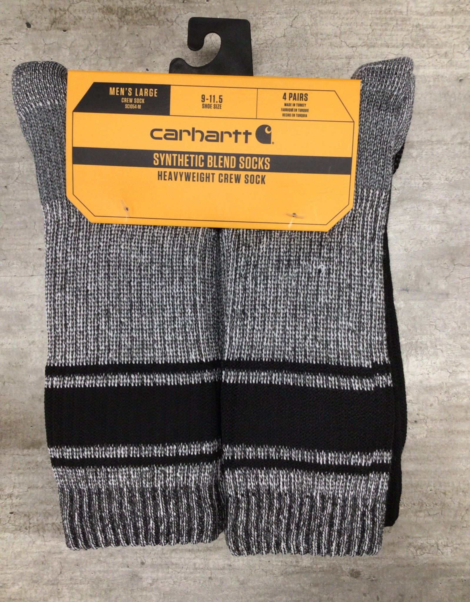 Carhartt Carhartt SC1054M Synthetic Blend Heavyweight Crew Sock 4 pk Men’s