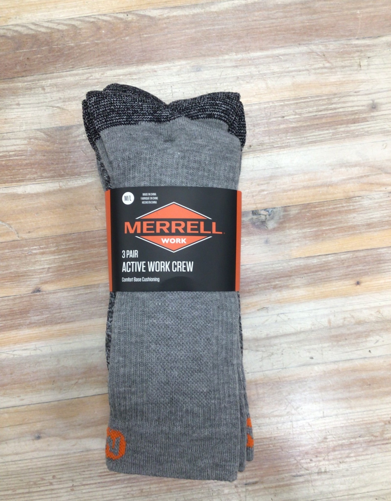 Merrell Merrell 3 Pair Active Work Crew Socks Unisex