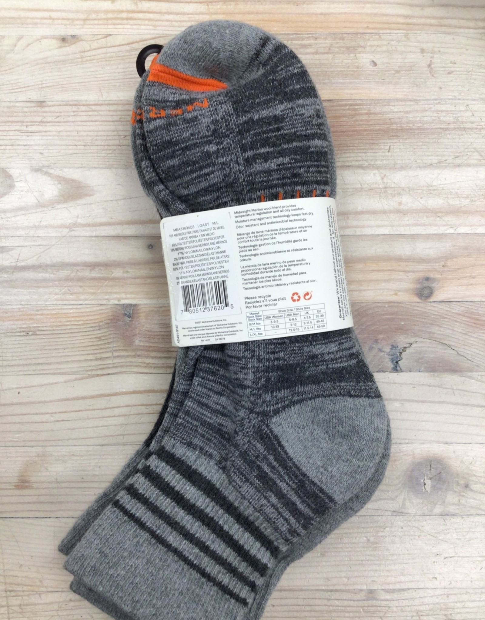 Merrell Merino Wool Work Sock Unisex - Shoes & M'Orr