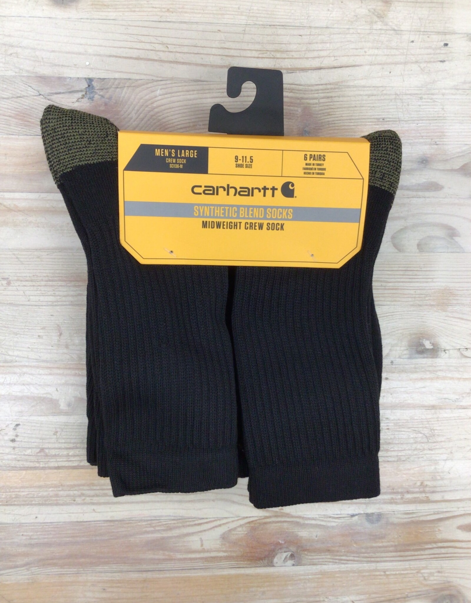 Carhartt Carhartt SC1054M Synthetic Blend Heavyweight Crew Sock 4 pk Men’s