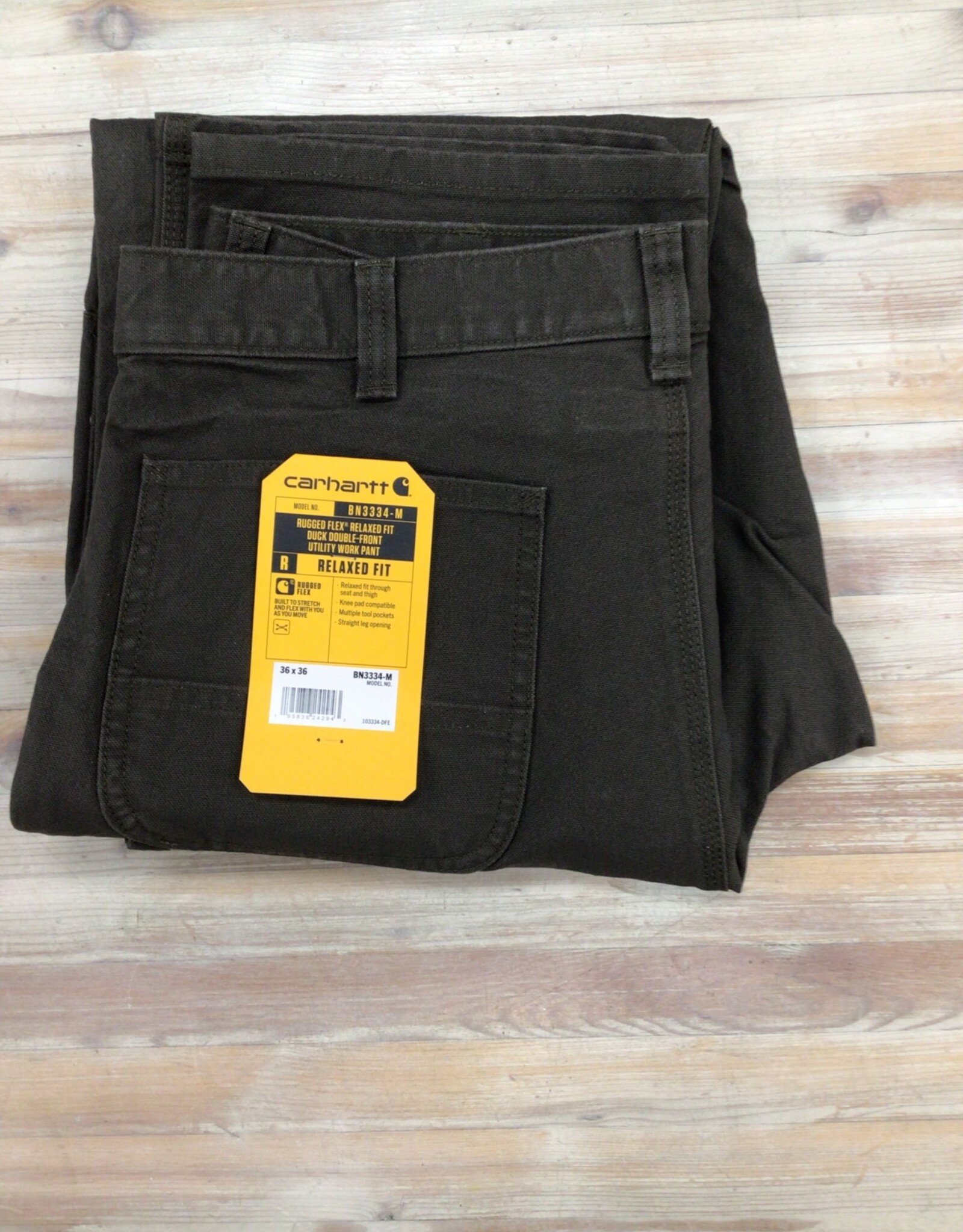 Men's Rugged Flex Relaxed Fit Duck Utility Work Pant - Black