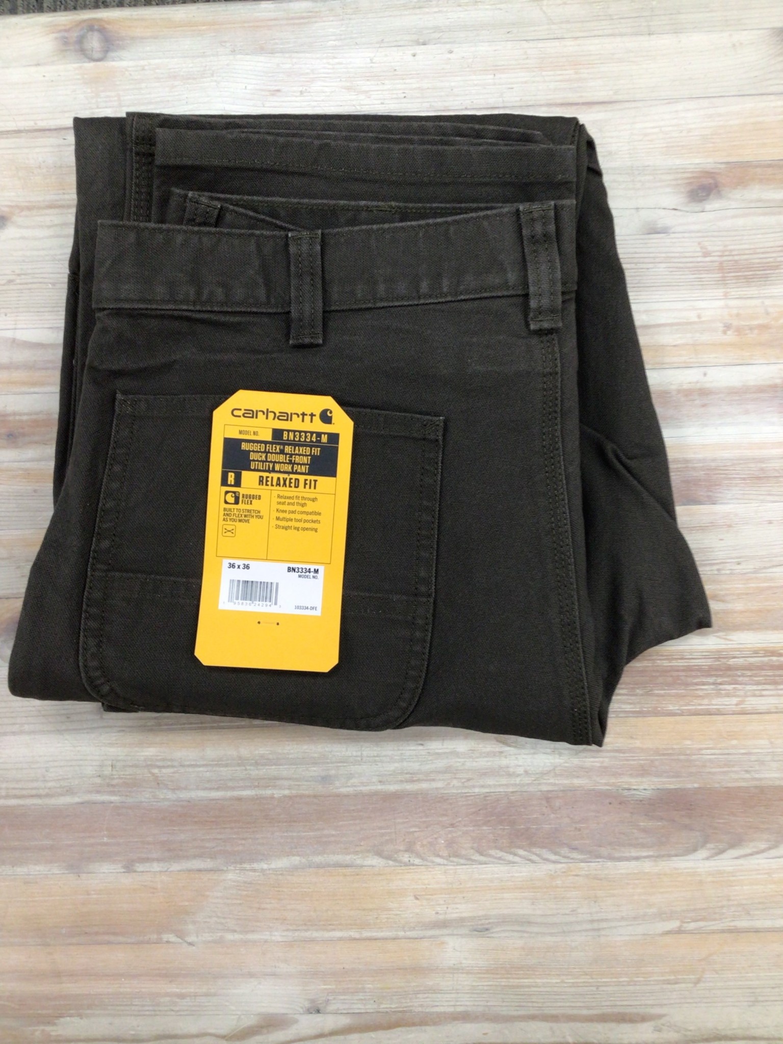 Carhartt 103334 Rugged Flex Relaxed Fit Duck Double-Front Utility Work Pant  Men’s