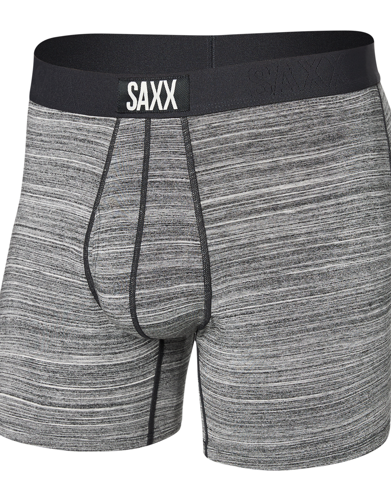Saxx Ultra Super Soft Boxer Brief Fly Men's Underwear, Birch/Grey, Large