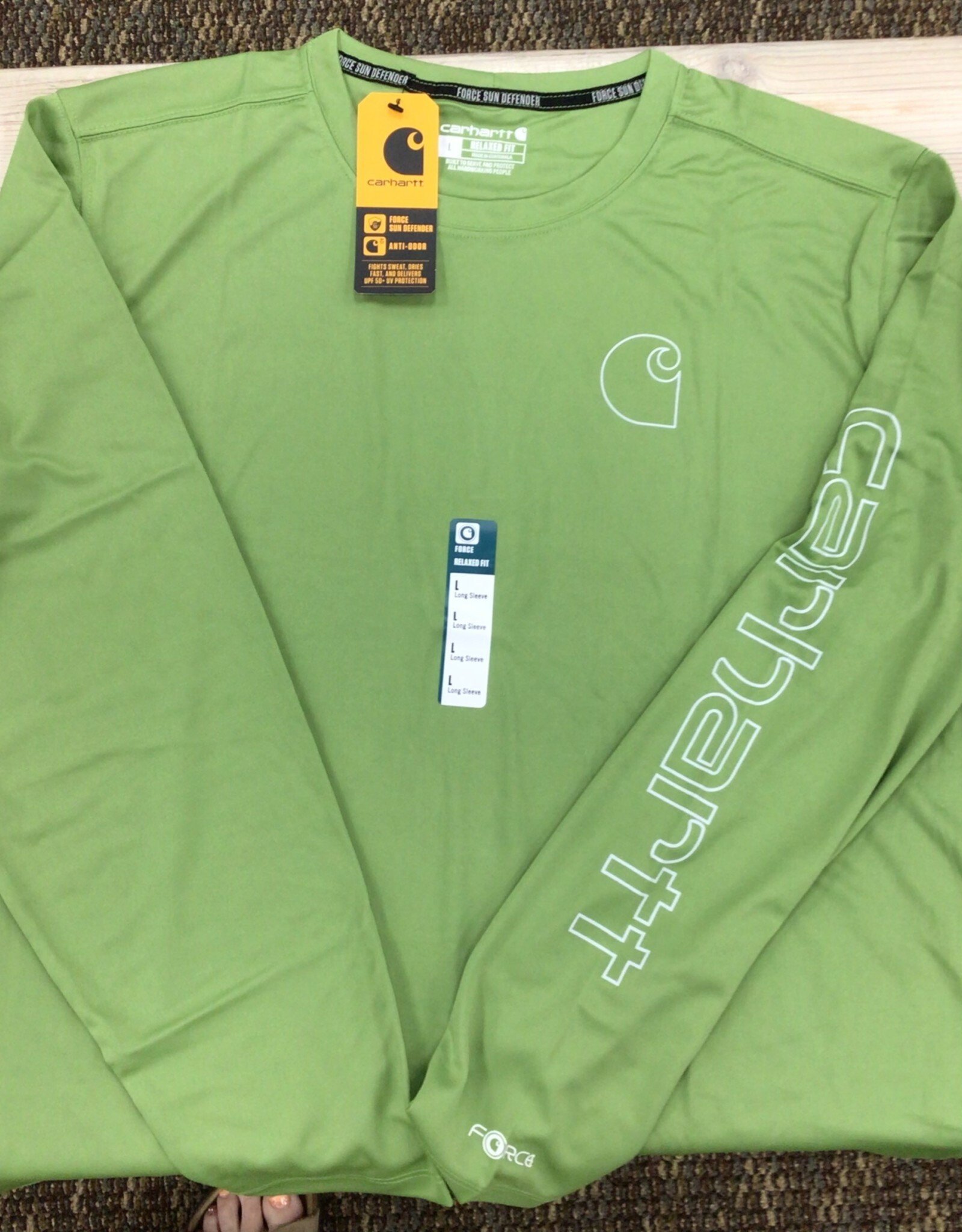 Carhartt Carhartt 106164 Force Sun Defender Lightweight Long-Sleeve Logo Graphic T-Shirt Men’s