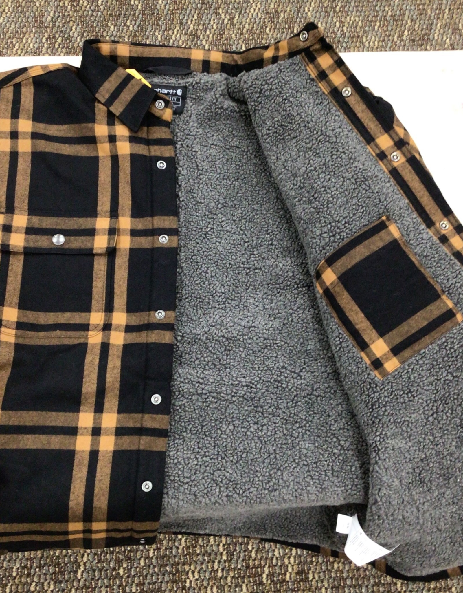 Carhartt Carhartt 106354 Relaxed Fit Sherpa Lined Shirt Jacket