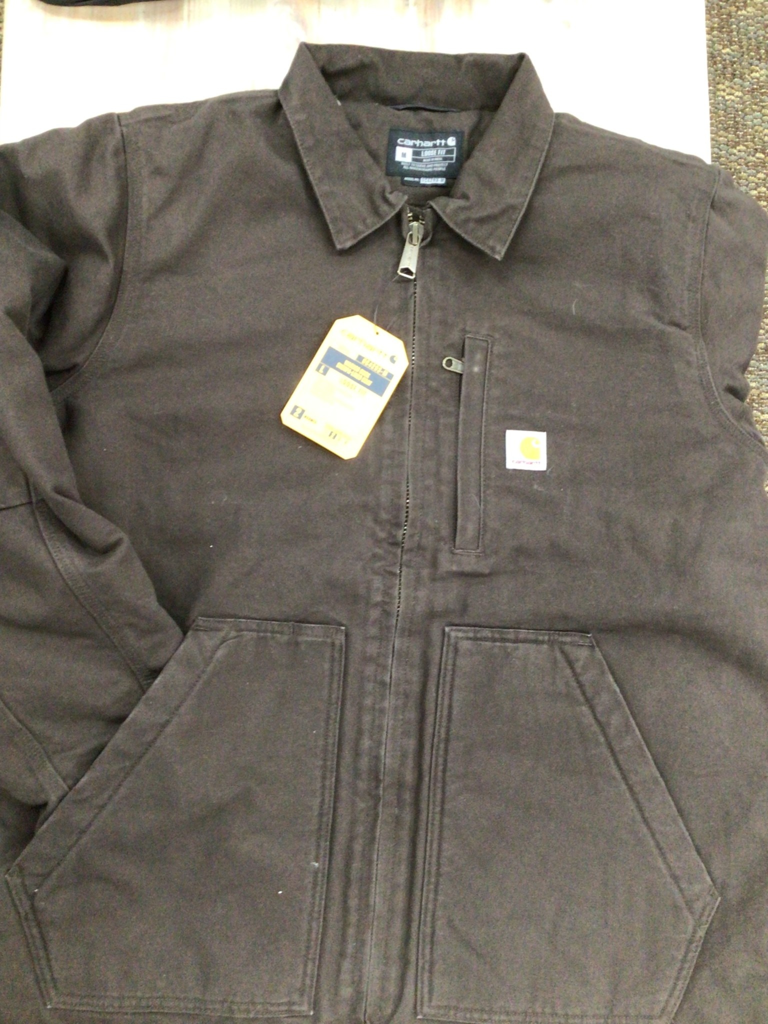 Carhartt 104293 Washed Duck Sherpa Lined Coat Men's - Shoes & M'Orr