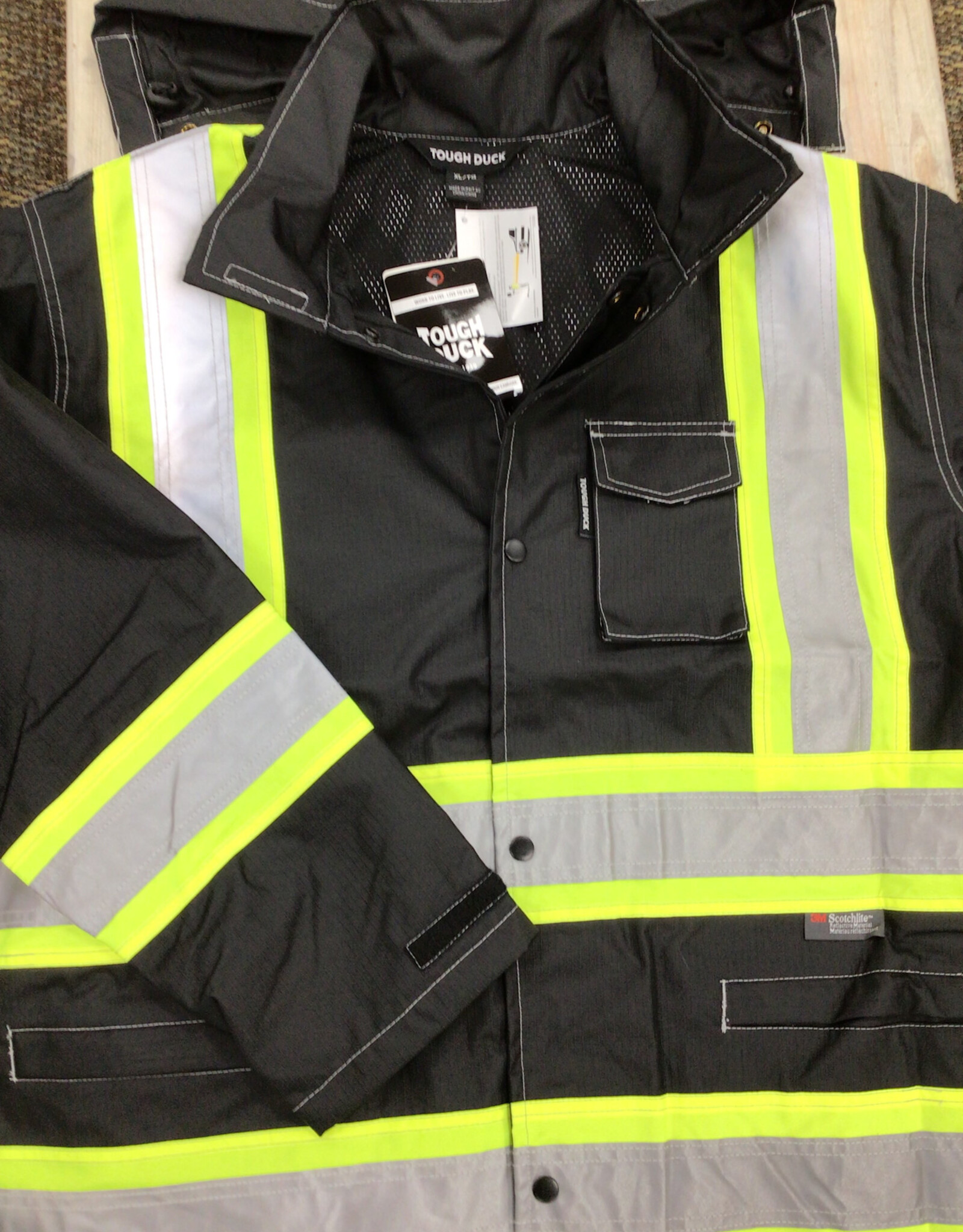 Tough Duck Tough Duck S372 Ripstop Safety Rain Jacket Men’s