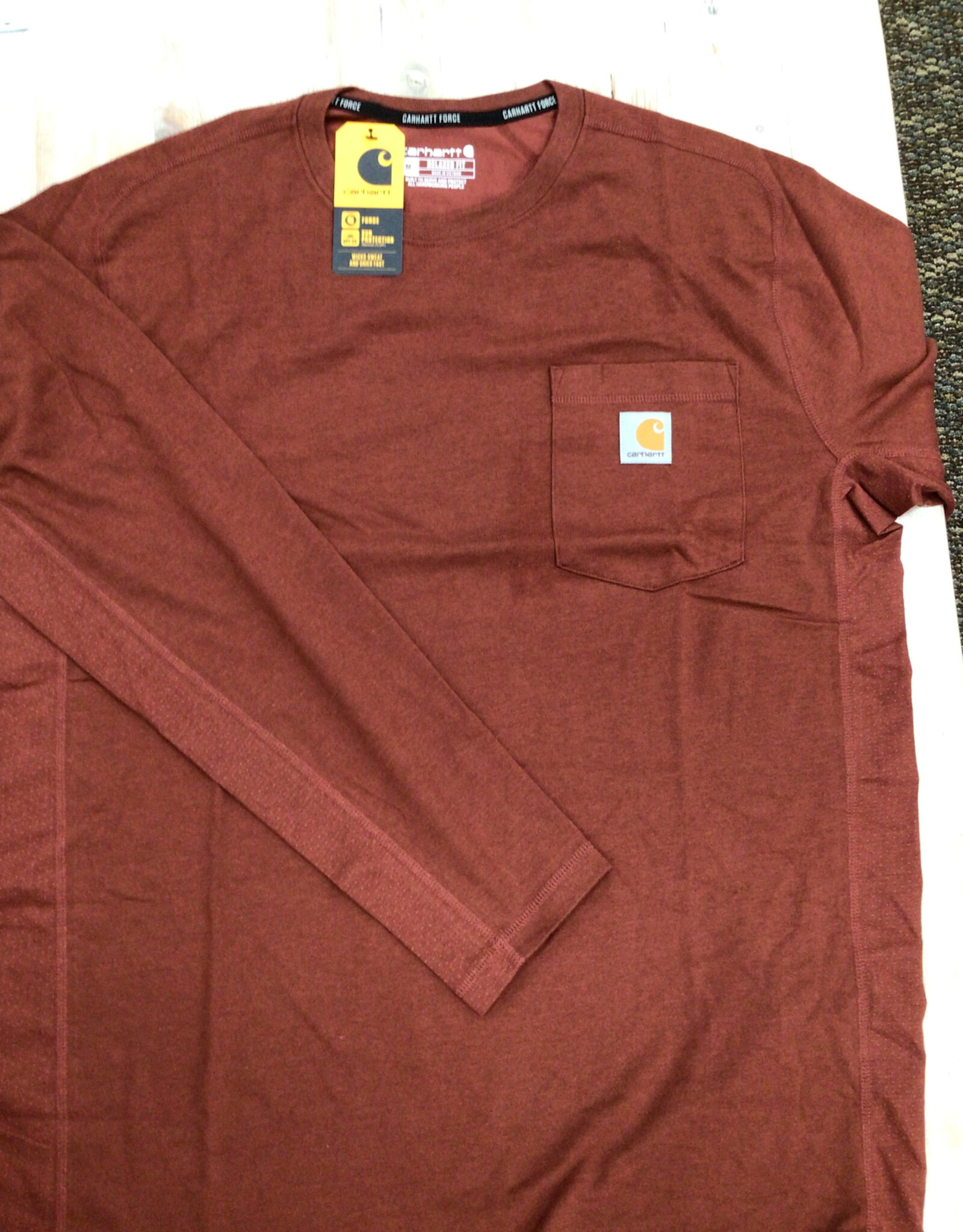 Carhartt Carhartt 106656 Force Relaxed Fit Midweight Long Sleeve Pocket T-Shirt Men’s