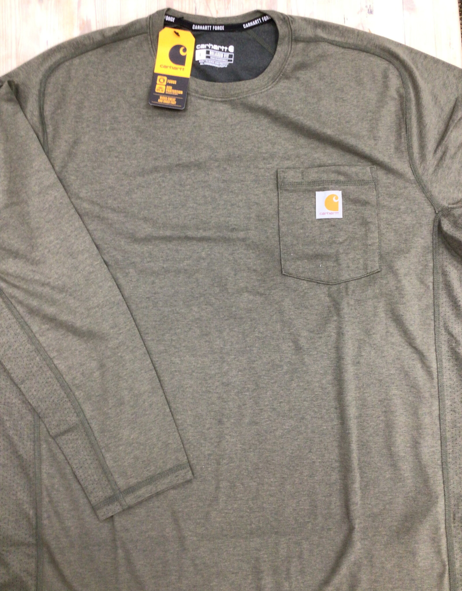 Carhartt Carhartt 106656 Force Relaxed Fit Midweight Long Sleeve Pocket T-Shirt Men’s