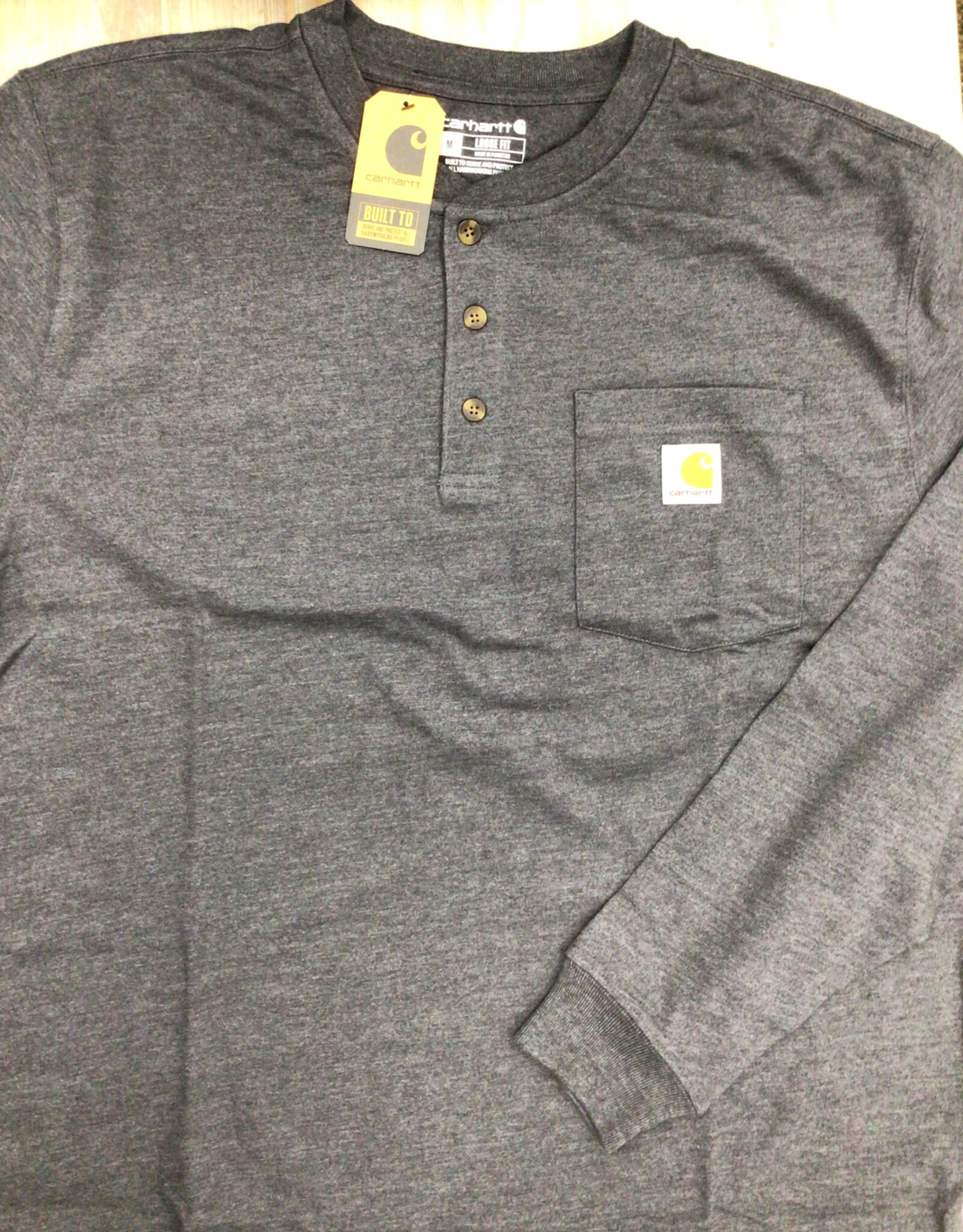 Carhartt Carhartt K128 Loose Fit Heavyweight Long-Sleeve Pocket Henley T-Shirt Men’s