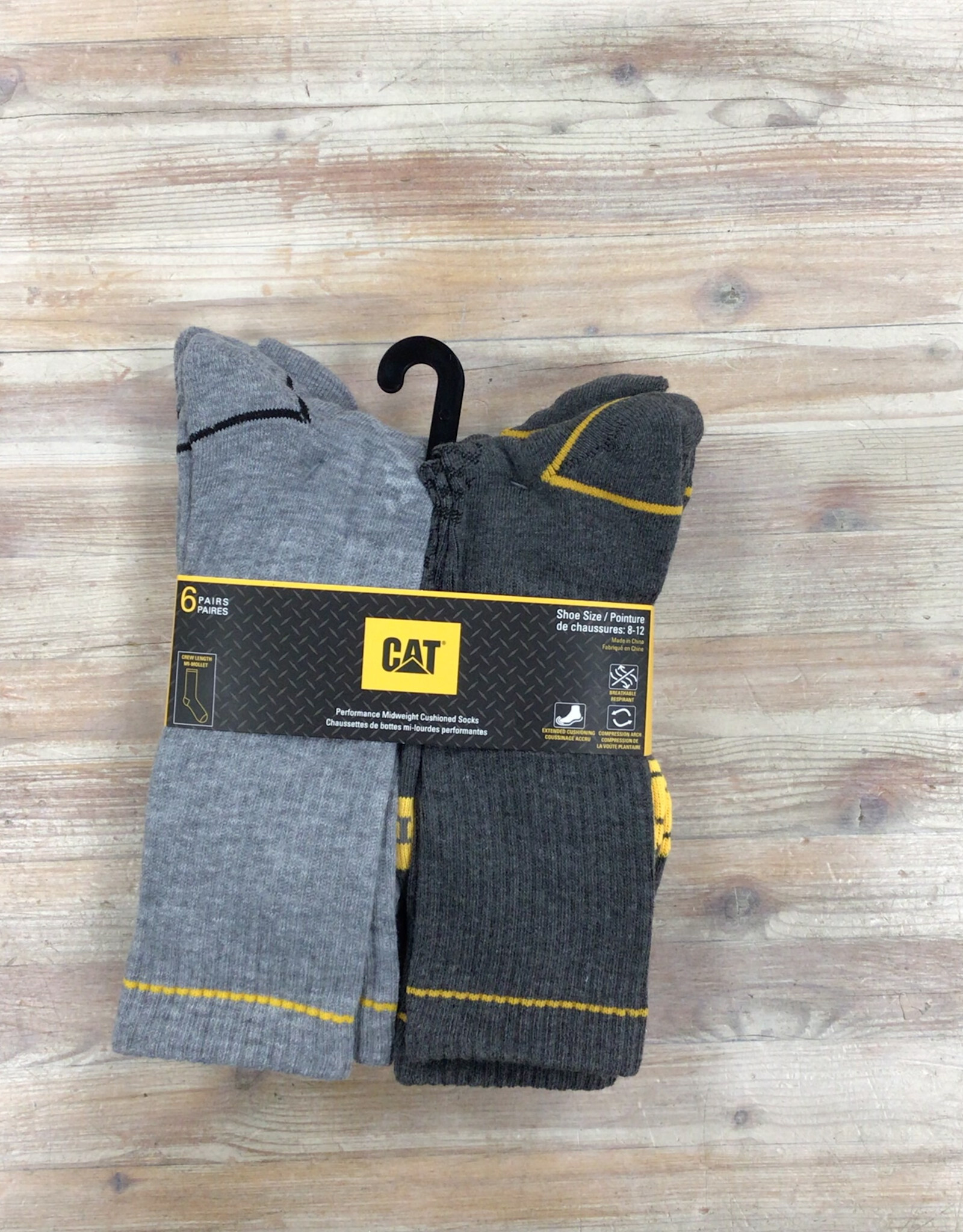 Cat Cat performance midweight cushioned socks 43CT302351TB 6 pack Men's