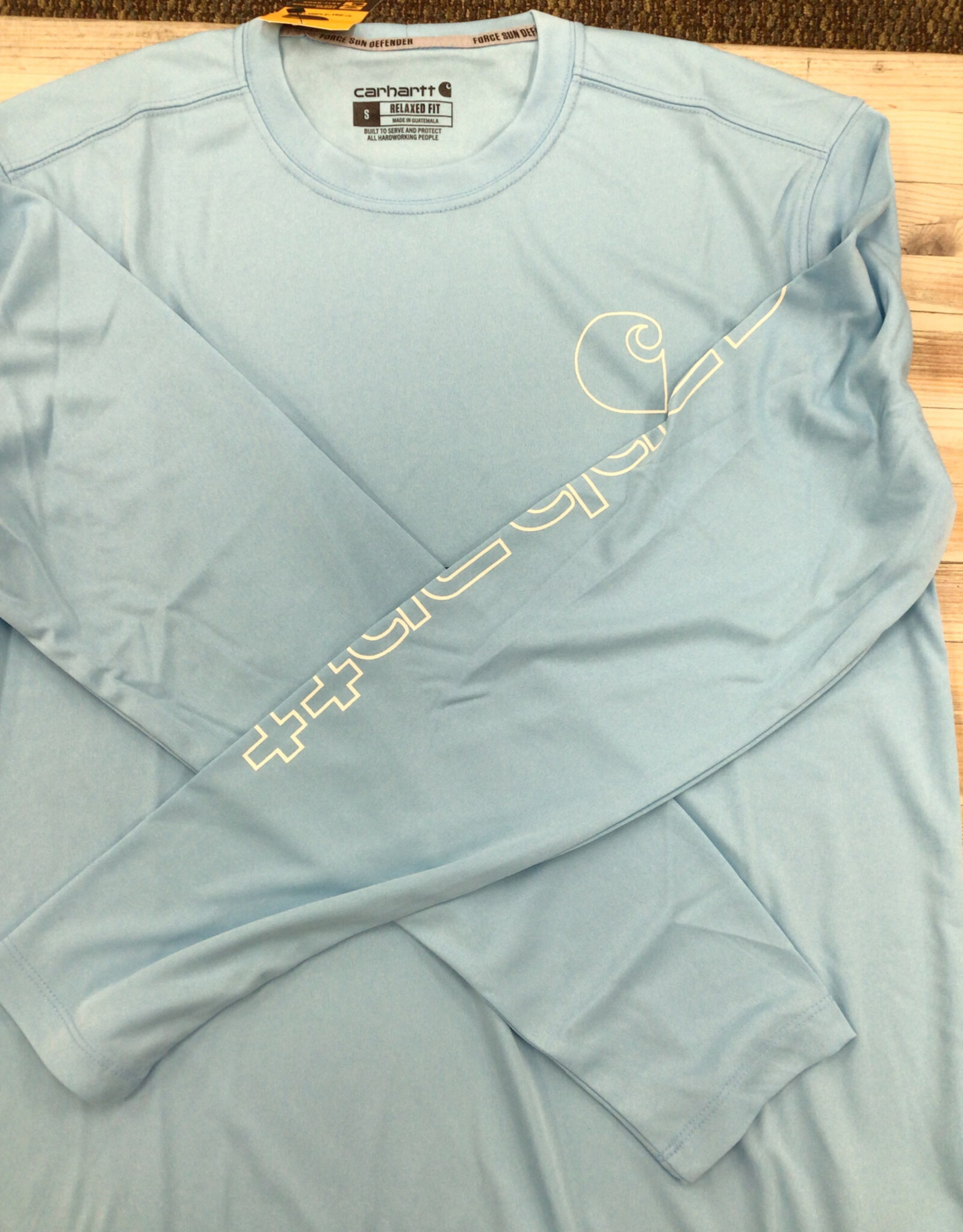 Carhartt Carhartt 106164 Force Sun Defender Lightweight Long-Sleeve Logo Graphic T-Shirt Men’s