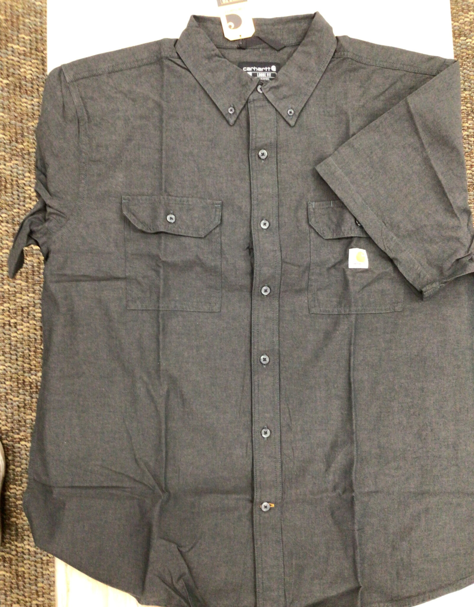 Carhartt Carhartt 104369 Loose Fit Midweight Chambray Short Sleeve Shirt Men’s