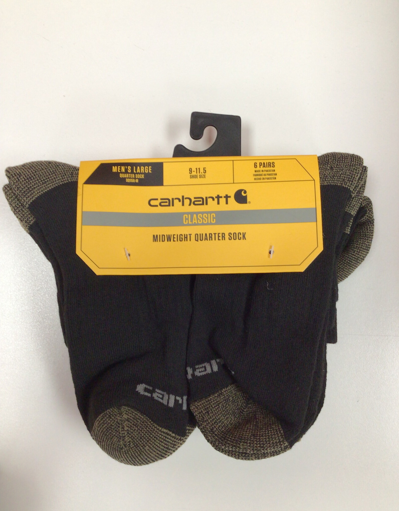 Carhartt Carhartt SQ1156M Classic Midweight Quarter Sock Men’s 6pk