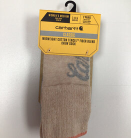 Carhartt Carhartt SC2682W Midweight Cotton Tencel Fiber Blend Crew Sock Ladies’ 2pk