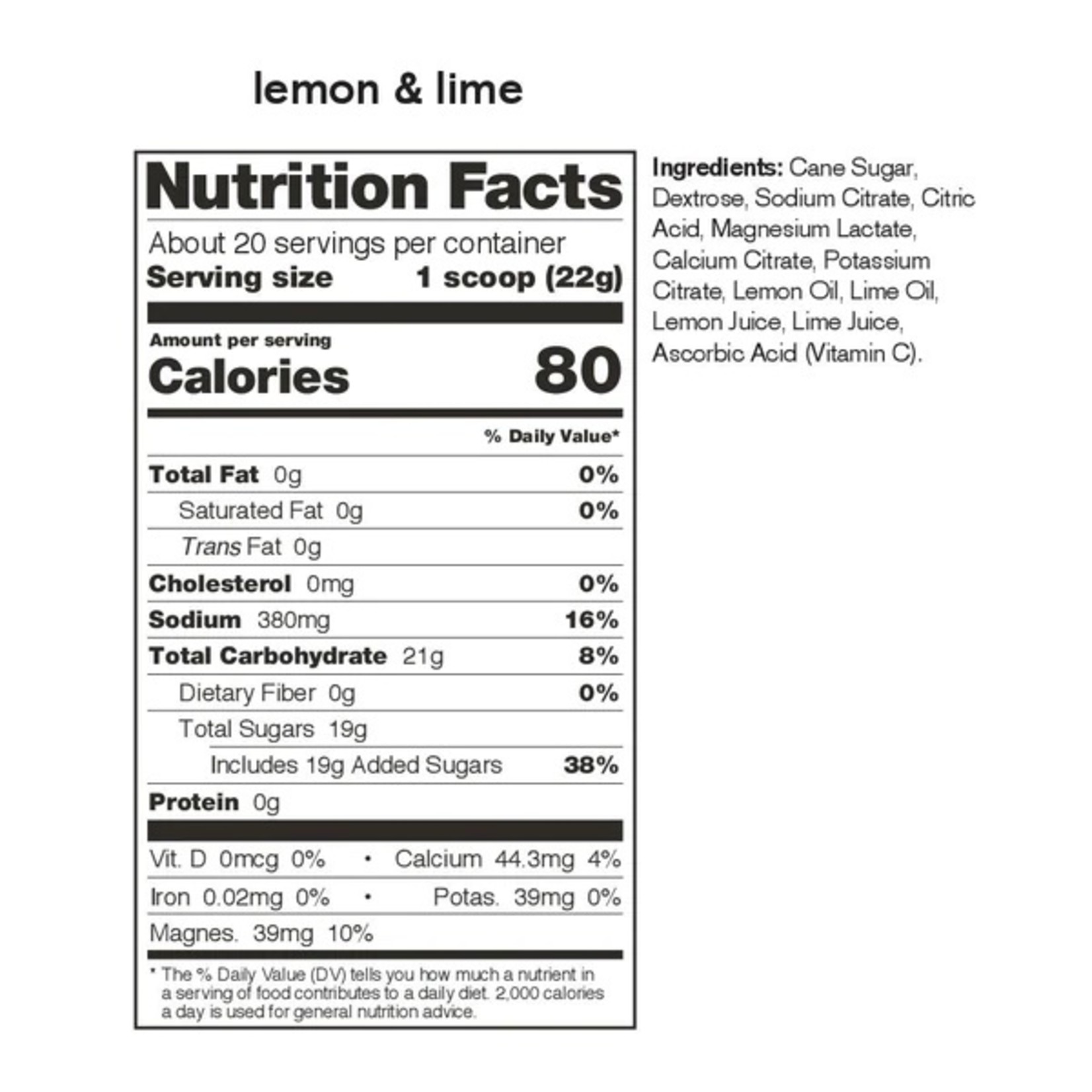 Skratch Labs Mélange pour boisson d'hydratation sportive : Citron et citron vert (440 g)