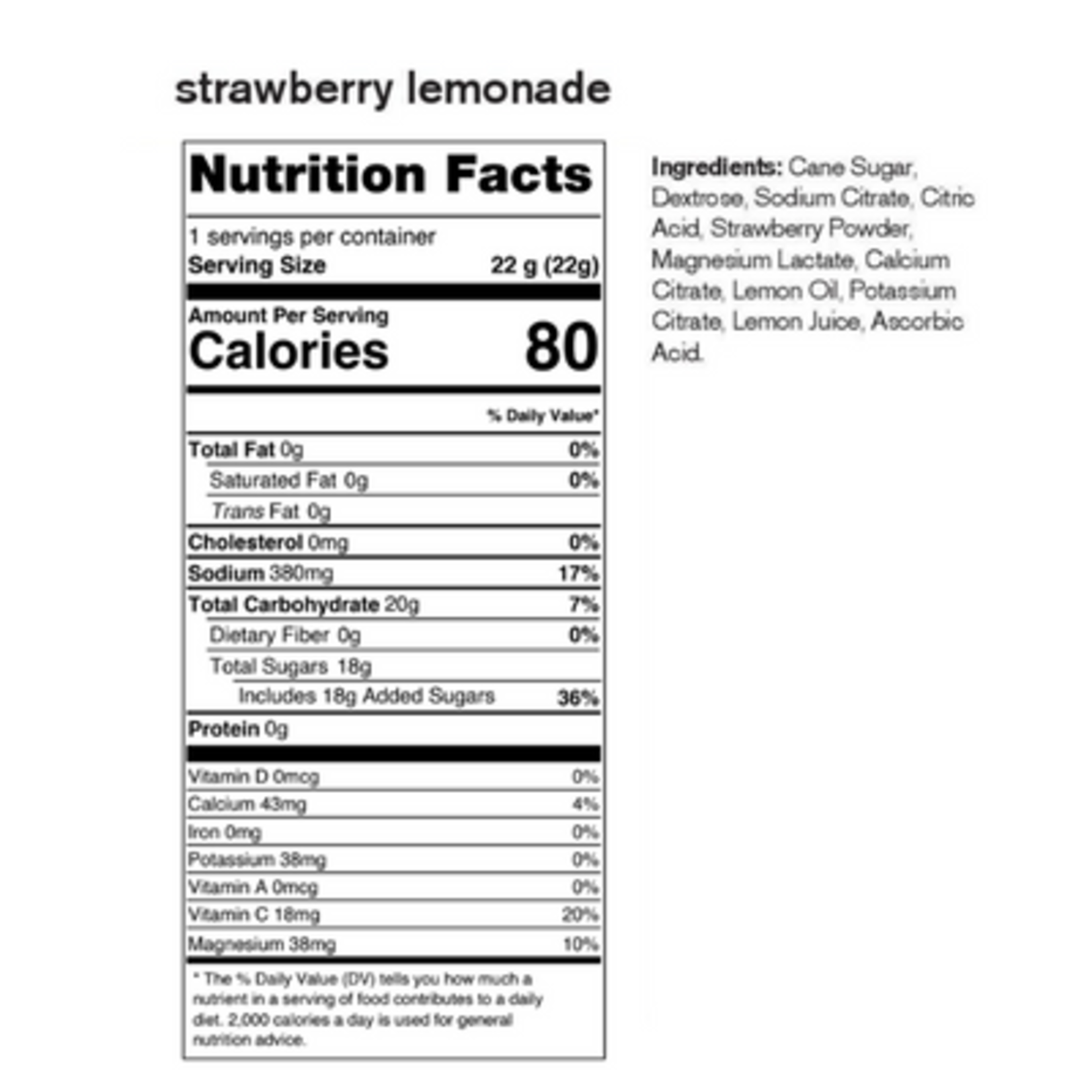 Skratch Labs Mélange pour boisson d'hydratation sportive : Limonade aux fraises 440g