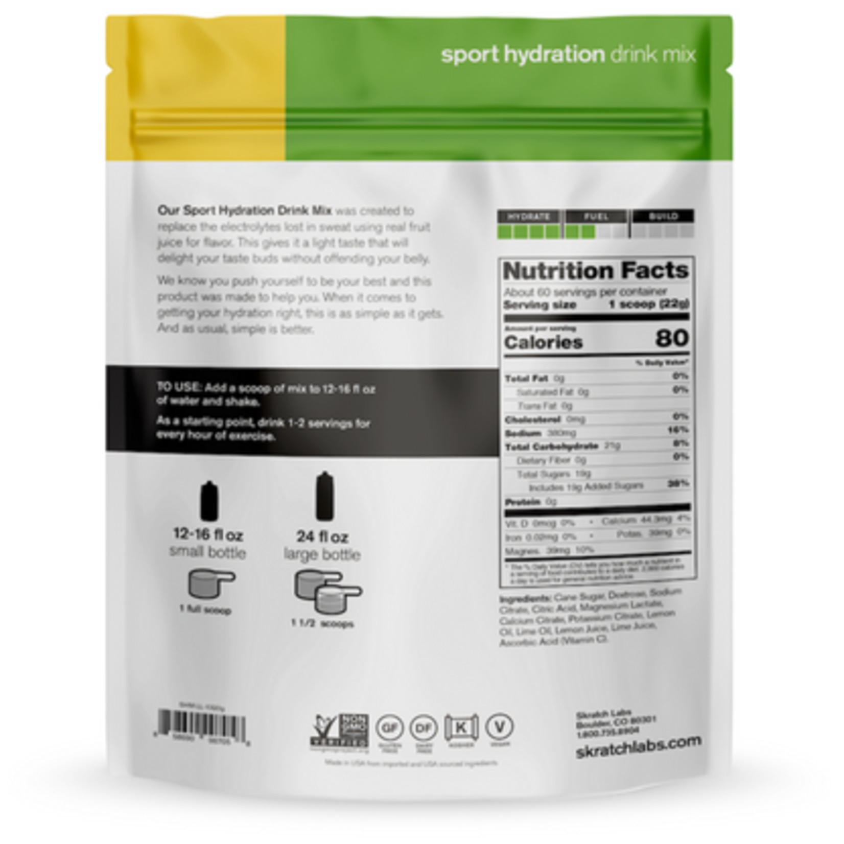 Skratch Labs Sport Hydration Drink Mix: Lemon and Lime (1320g)