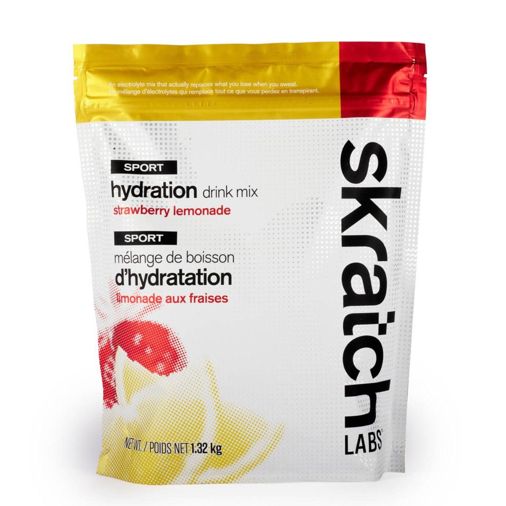 Skratch Labs Mélange pour Boisson Hydratation Sportive : Limonade Fraise (1320g)