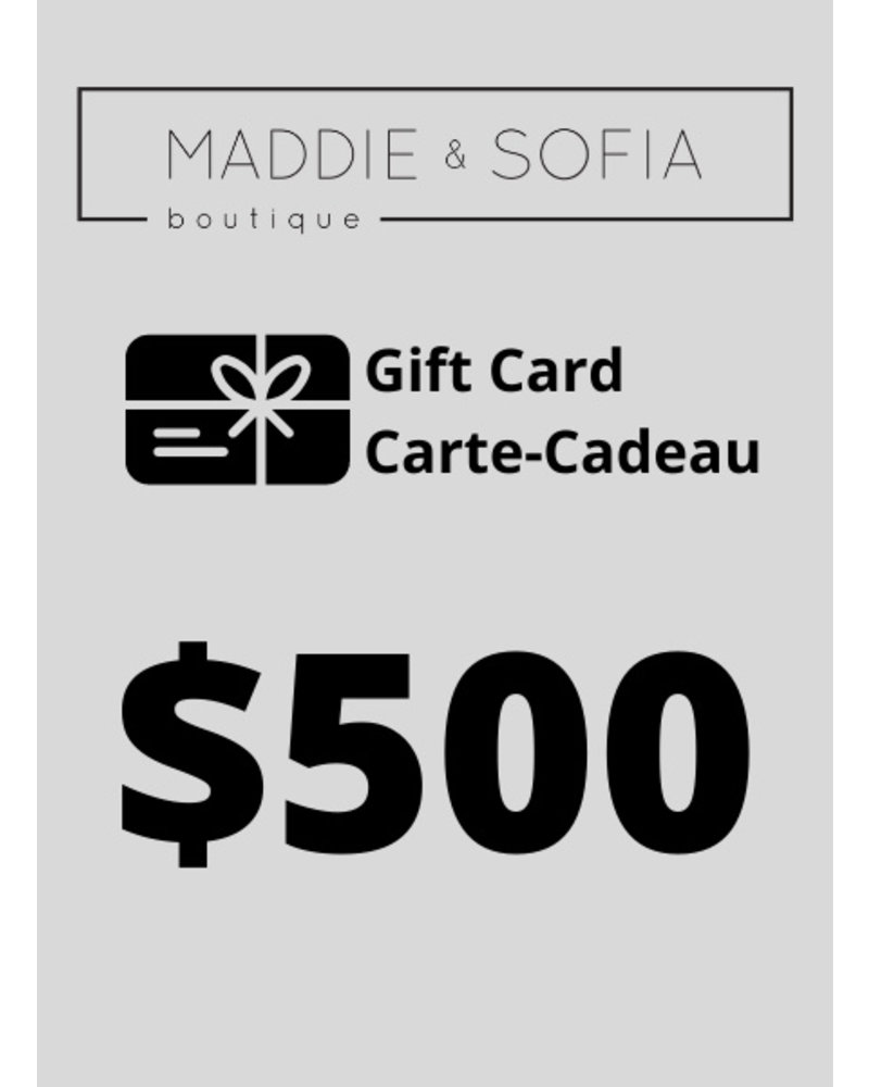 Carte-cadeau 500 $