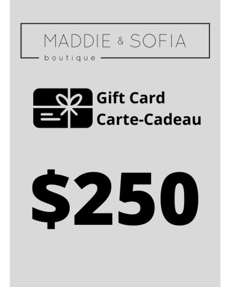 Carte-cadeau 250$