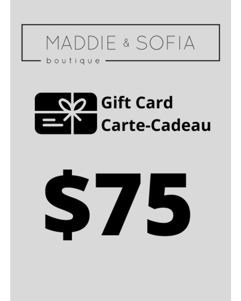 Carte-cadeau 75 $